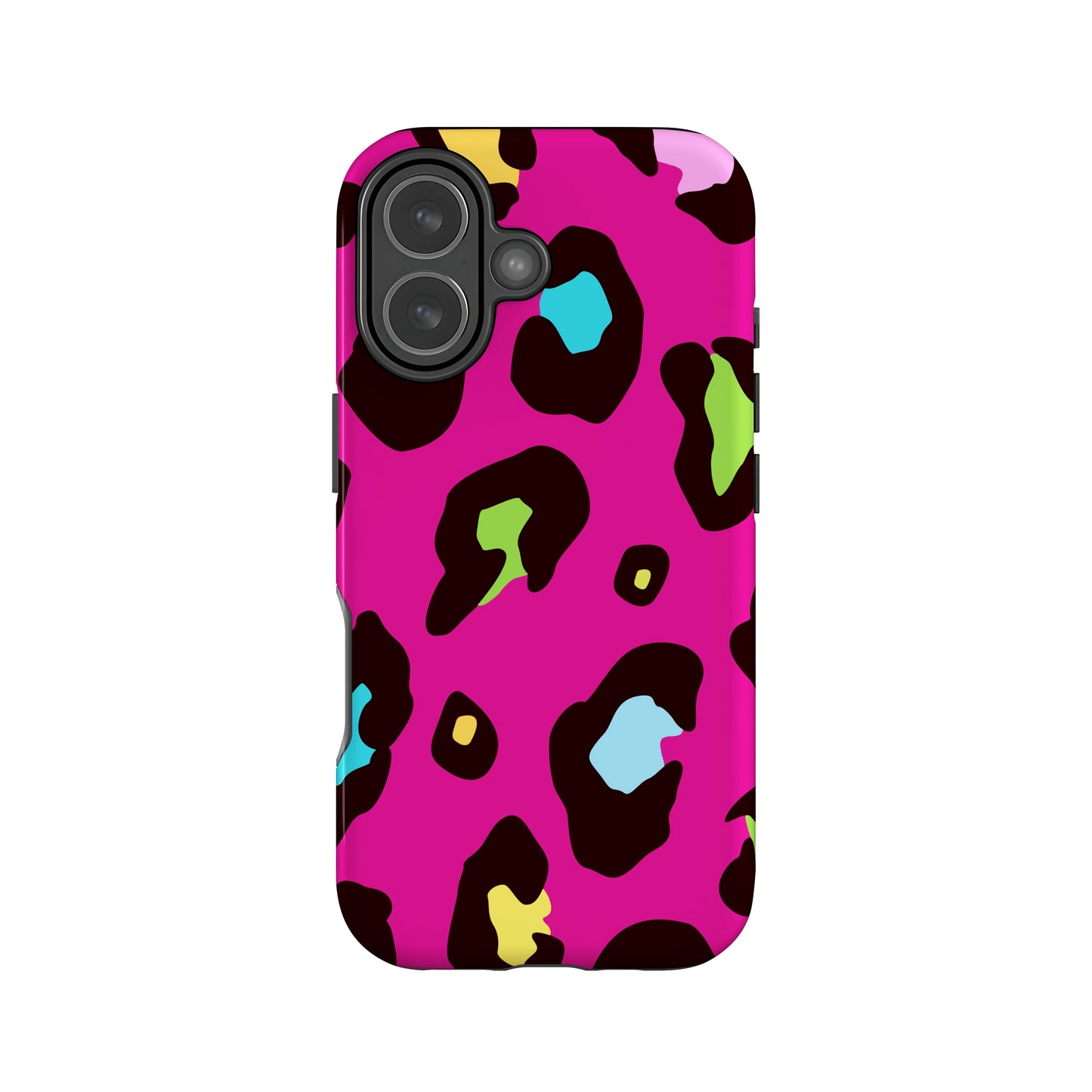 Multicolour Pink Leopard Skin Phone Case iPhone 17 Phone Case