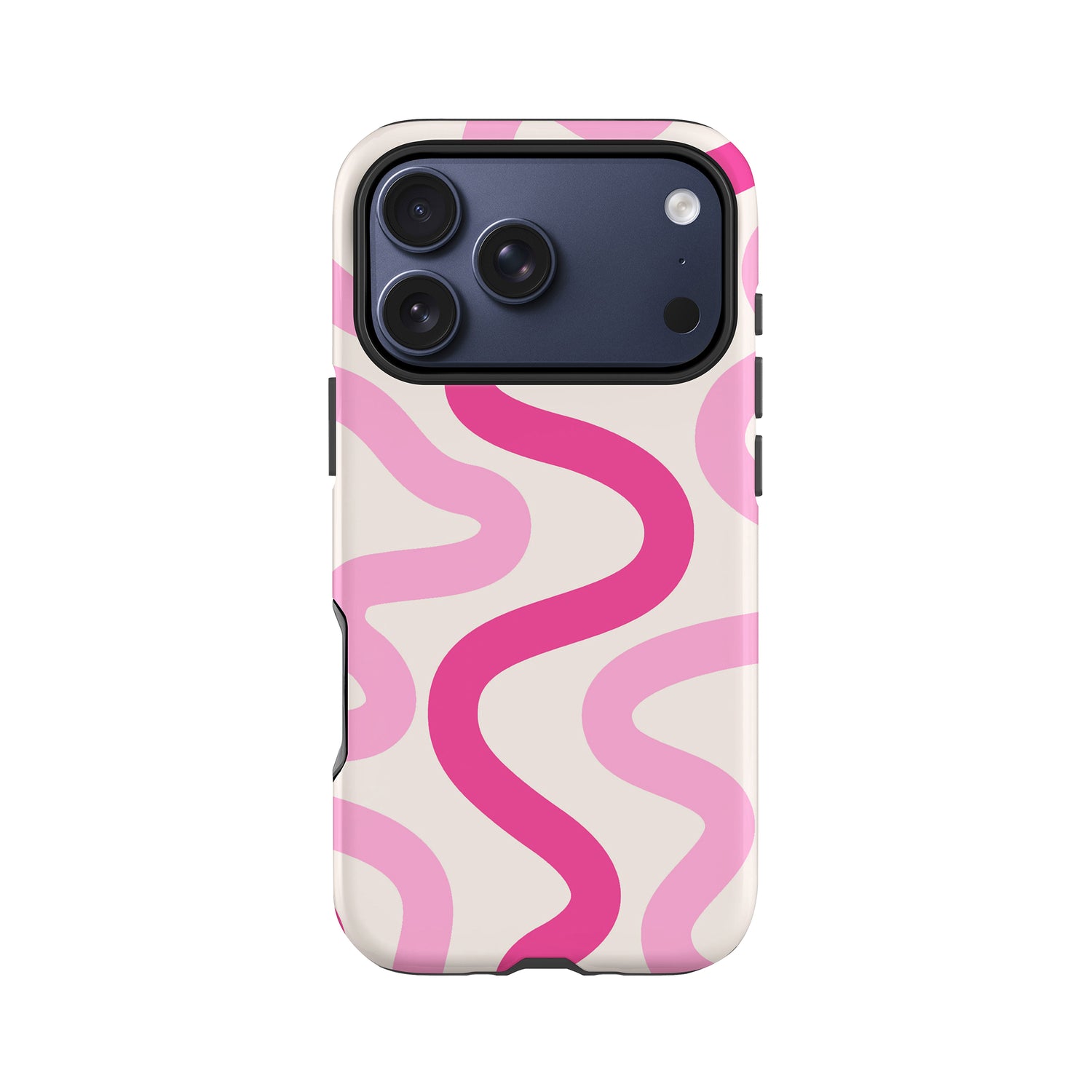 Pink Swirl Abstract Wavy Pattern Print Case iPhone 17 Pro Phone Case