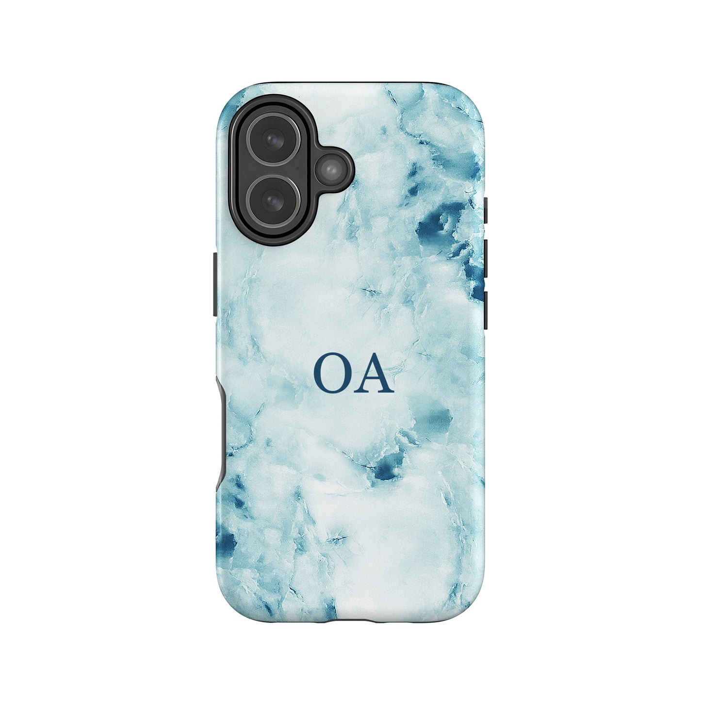 Blue Marble Personalised Initials Phone Case iPhone 17 Phone Case