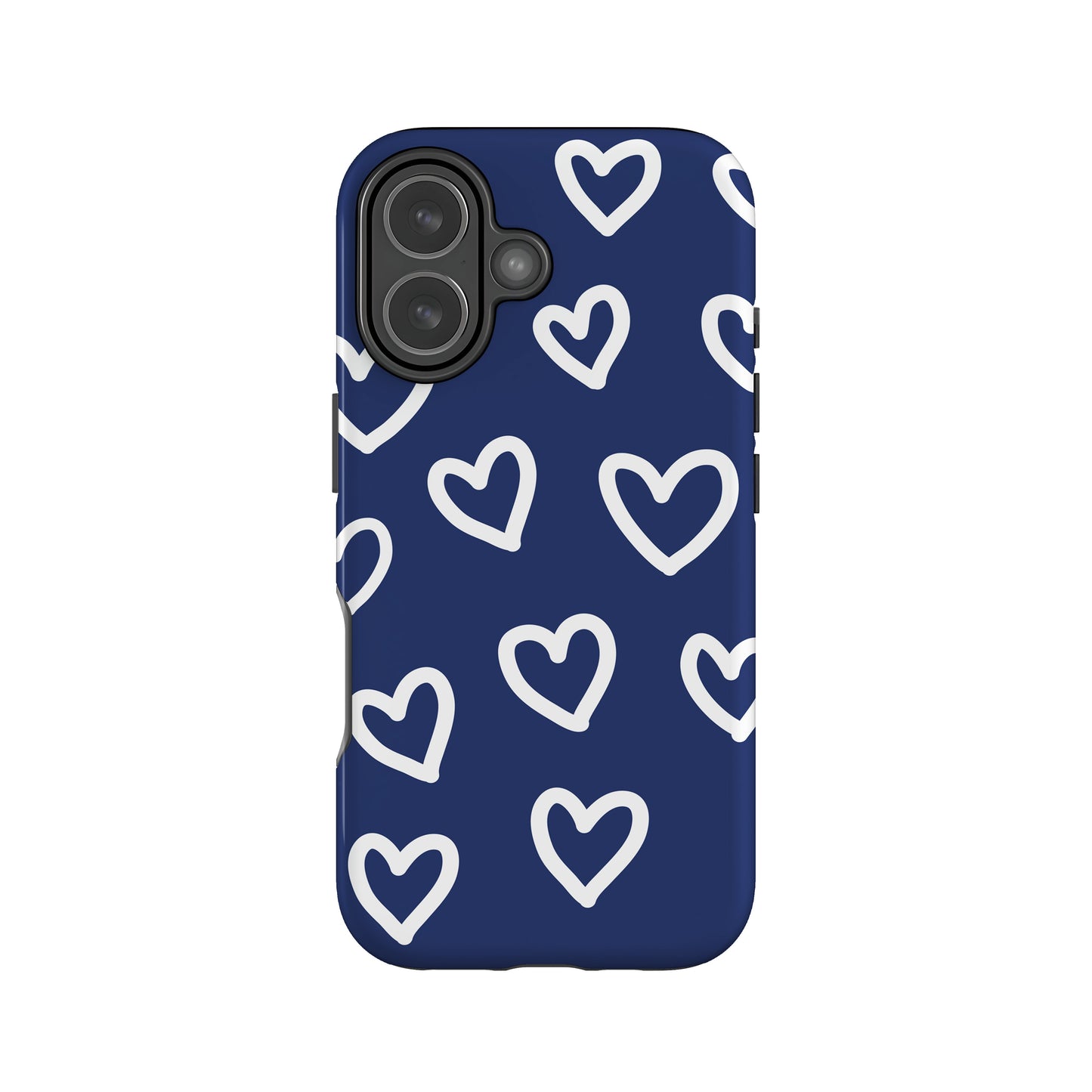 Navy Blue Heart Pattern Case Phone Case