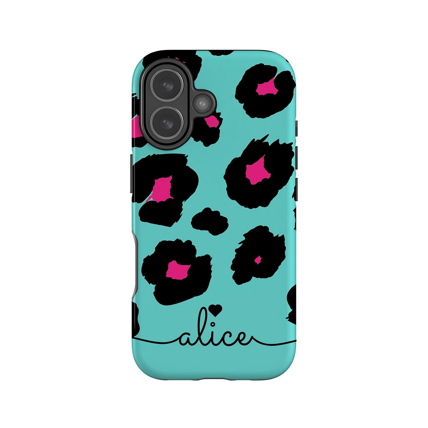 Aqua Leopard Print Phone Case iPhone 17 Phone Case