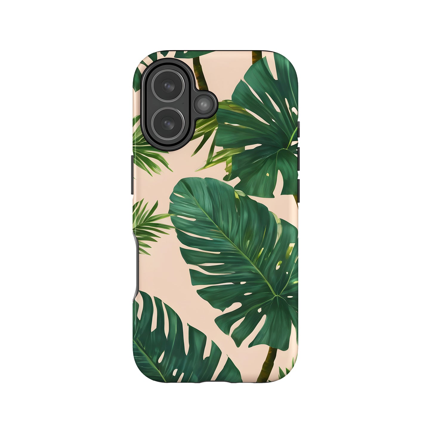 Peach Tropical Palm Leaf Print Case iPhone 17 Phone Case