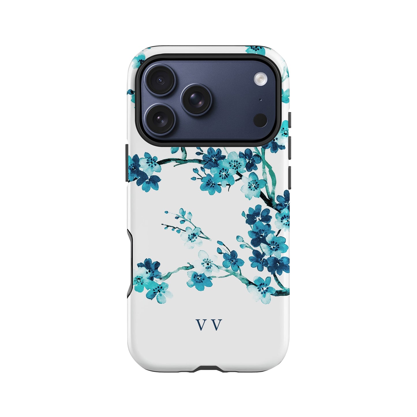 Vintage Blue Floral Art Personalised Case Phone Case