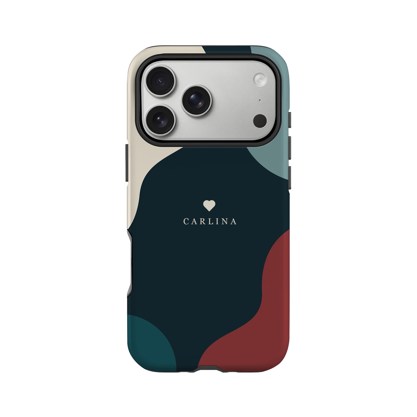 Dark Colour Block Pattern Personalised Case iPhone 17 Pro Phone Case