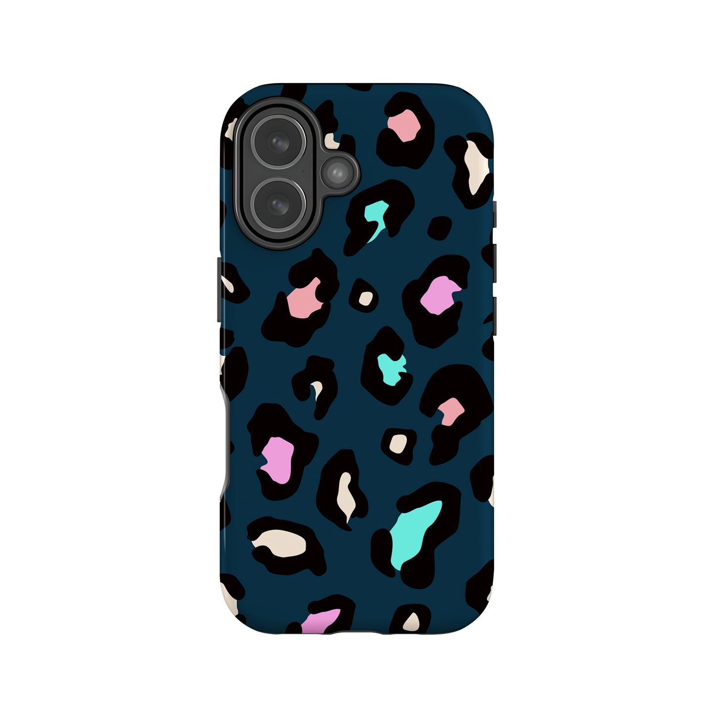 Navy Blue Multicolour Leopard Print Case iPhone 17 Phone Case