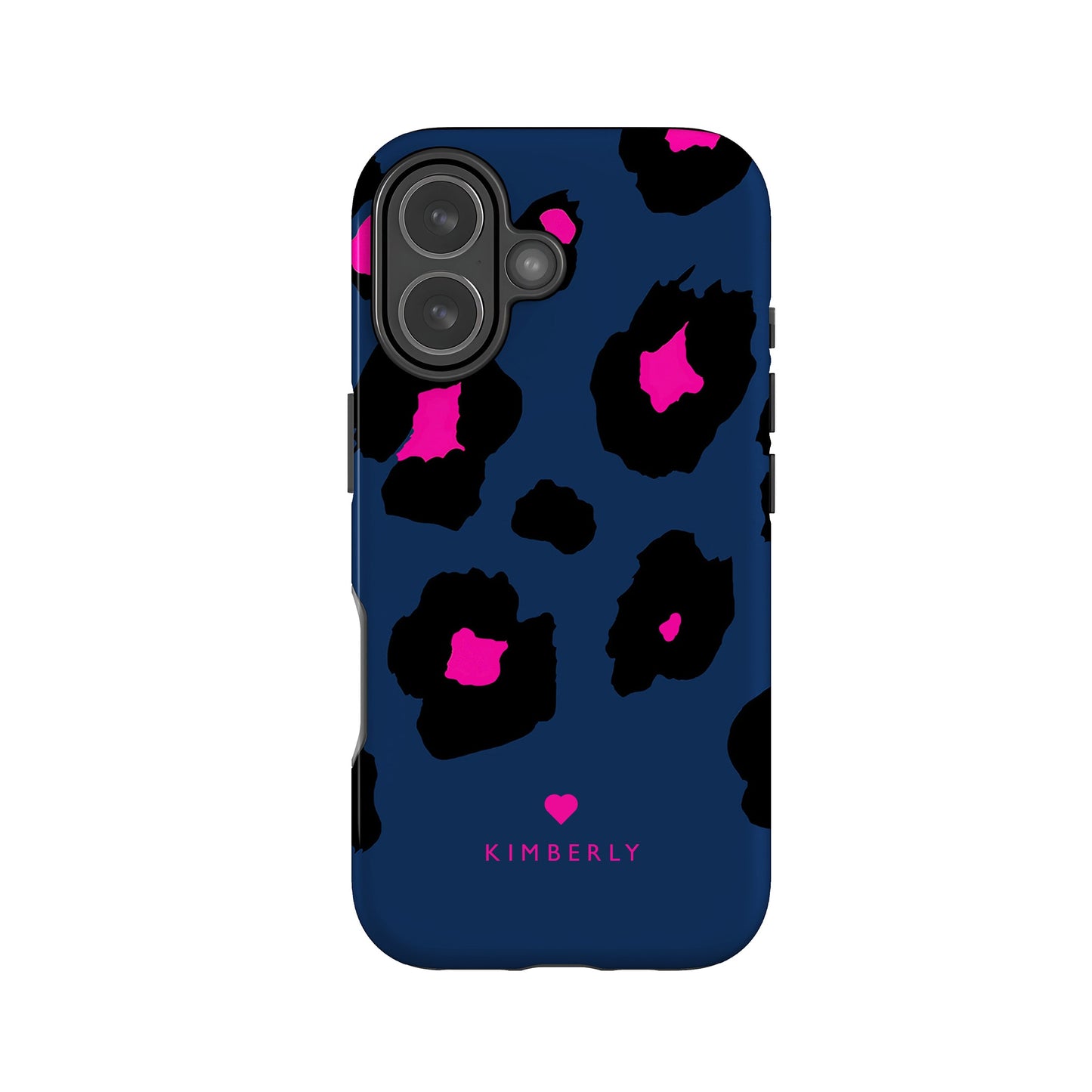 Navy Blue Leopard Print Case iPhone 17 Phone Case