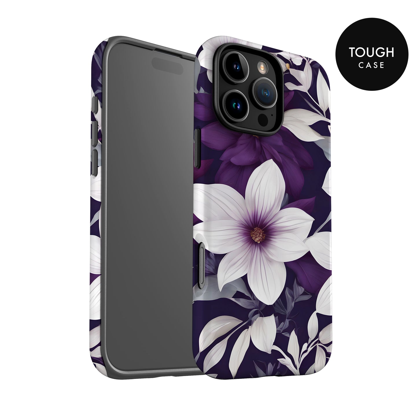 Purple Floral Print Case Phone Case