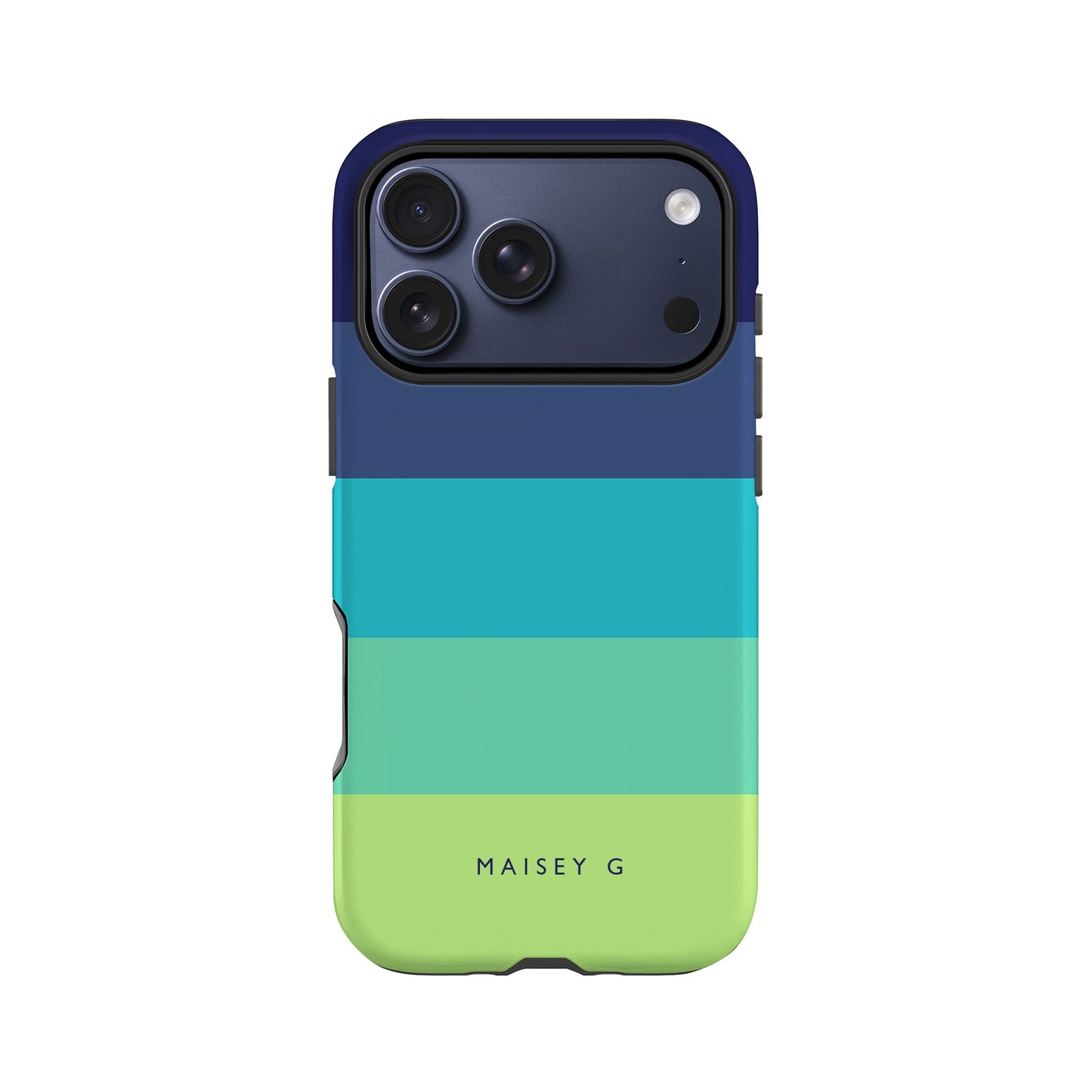 Blue Turtle Stripes Phone Case iPhone 17 Pro Phone Case