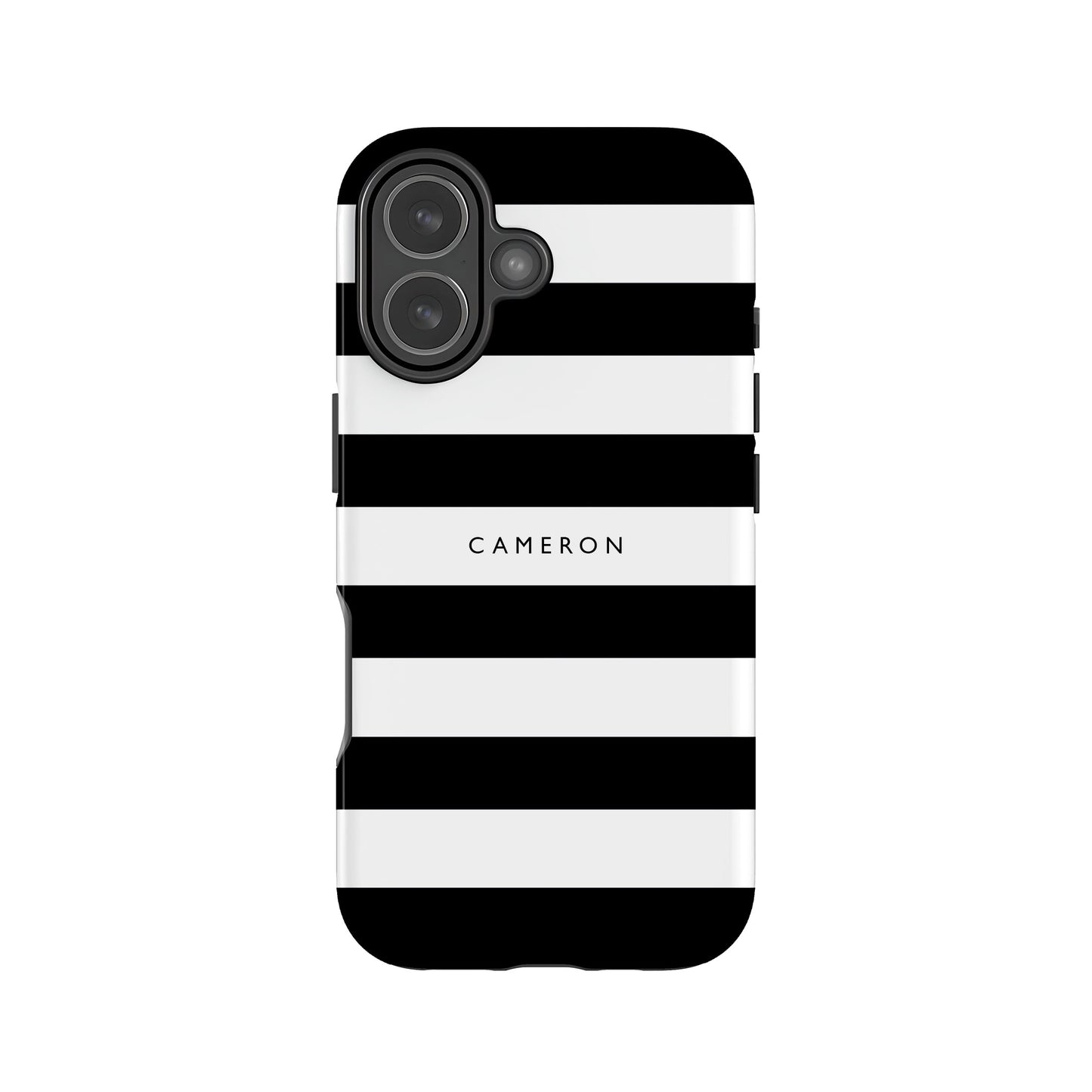 Black Stripes Custom Name Case iPhone 17 Phone Case