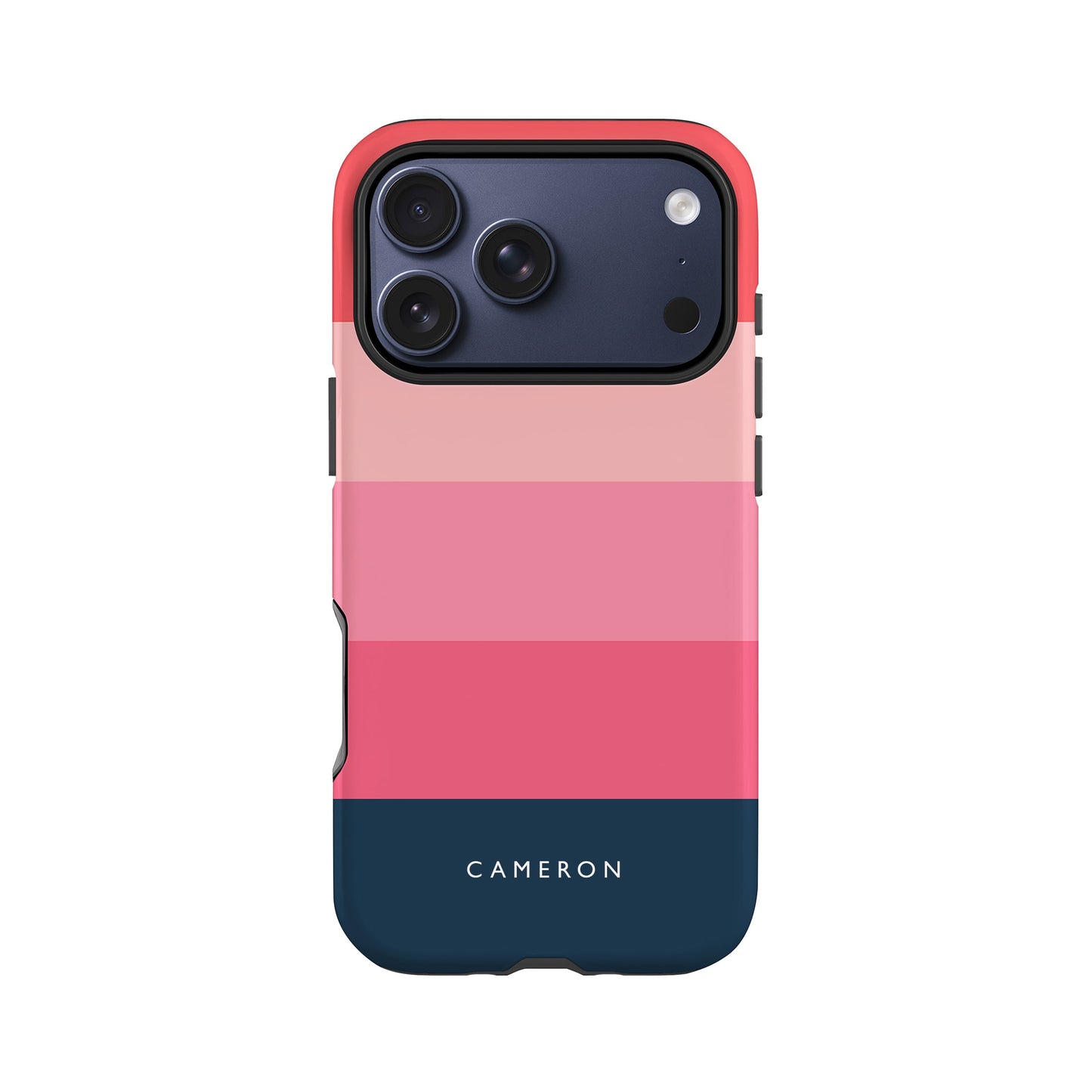 Pink and Navy Stripe Phone Case iPhone 17 Pro Phone Case