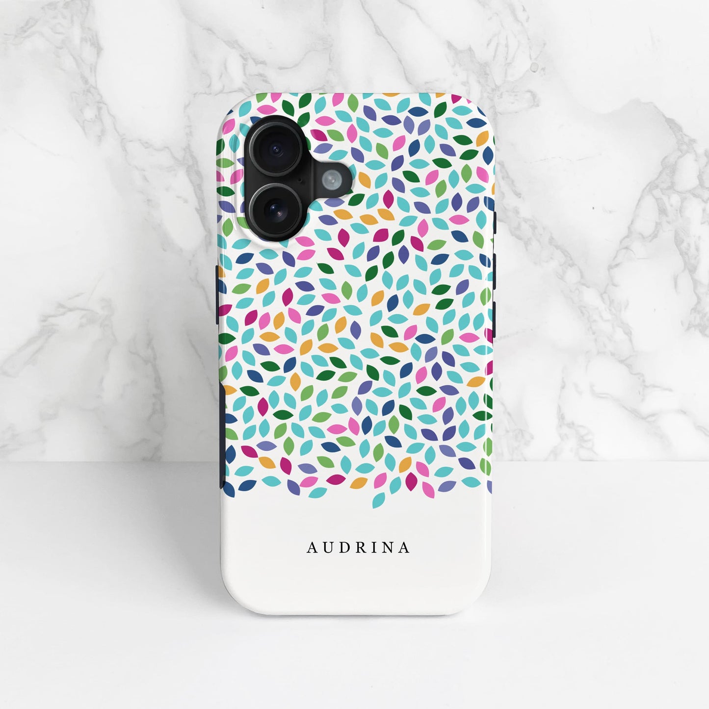 Ditsy Leaf Floral Personalised iPhone Case Phone Case