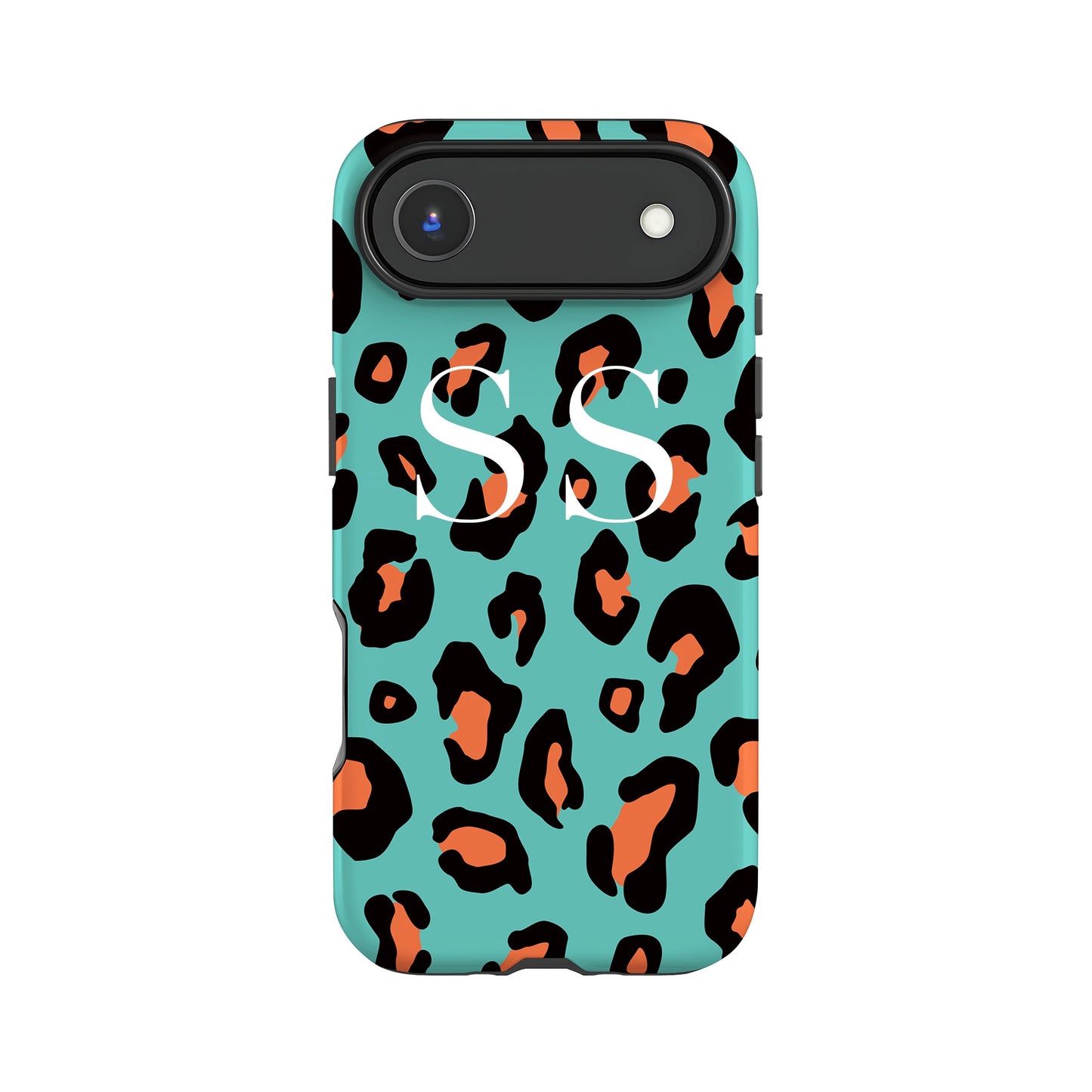 Orange and Blue Leopard Print Personalised Case iPhone 17 Air Phone Case