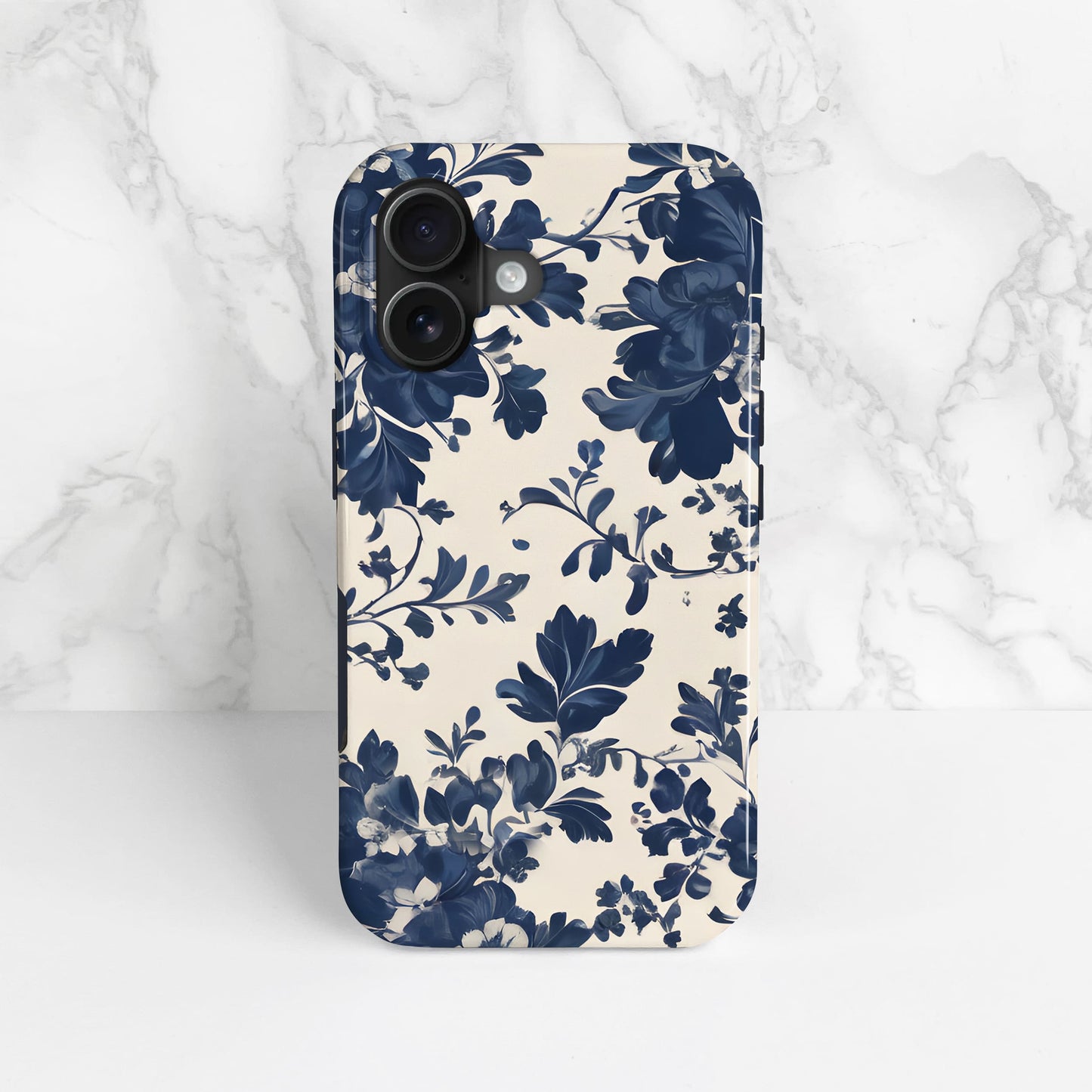 Navy Vintage Floral Pattern Case Phone Case