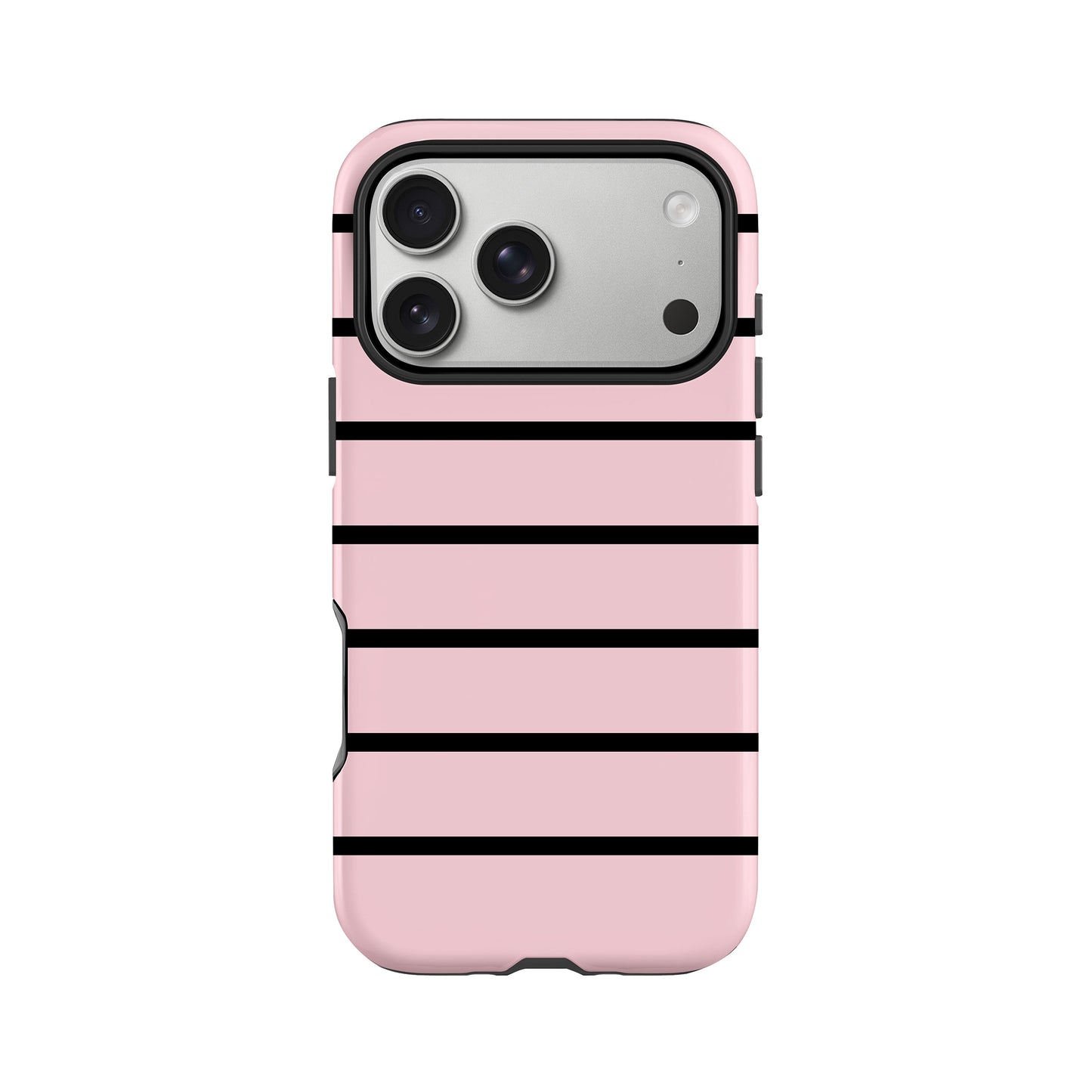 Pink & Black Striped Case Phone Case