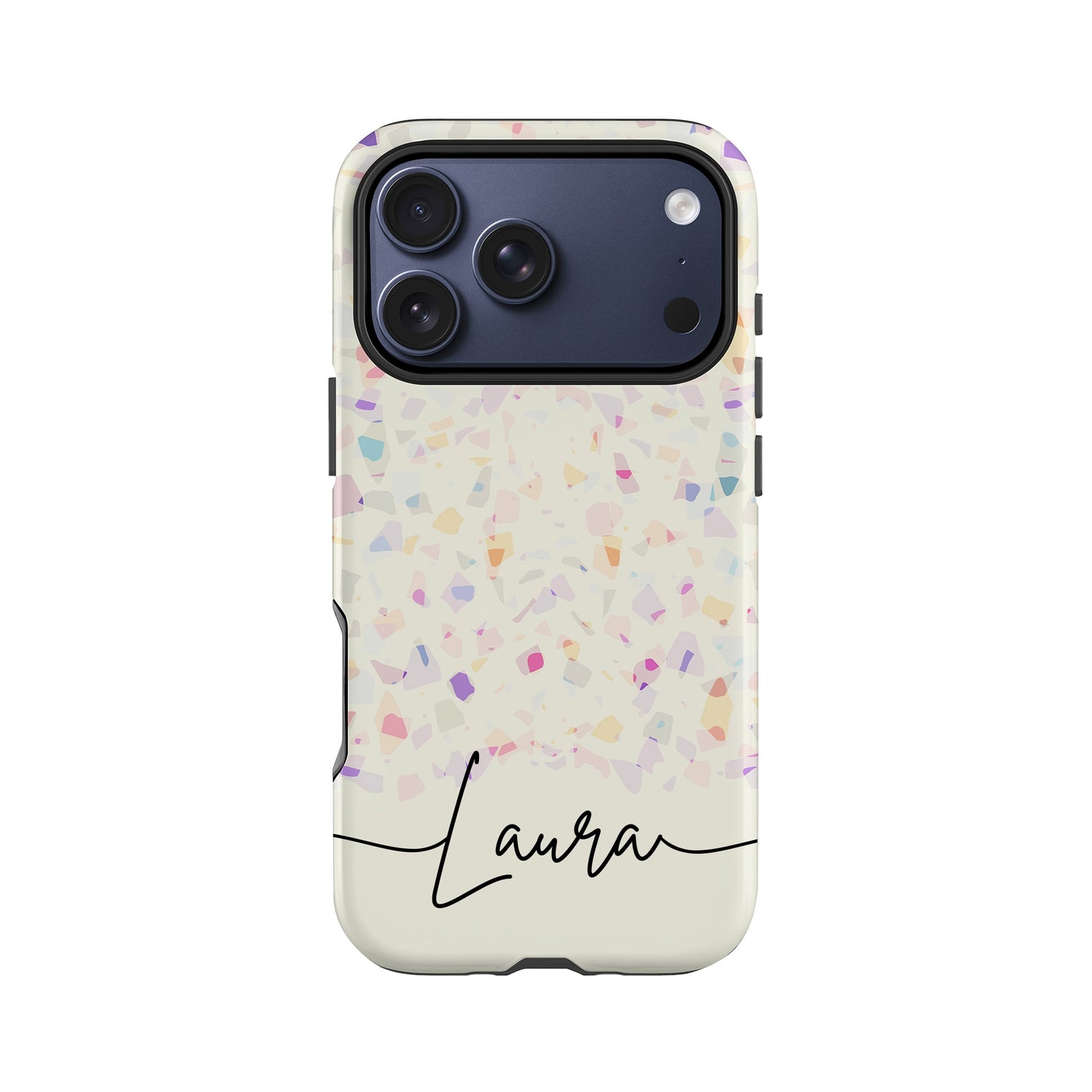Custom Rainbow Terrazzo Phone Case iPhone 17 Pro Phone Case