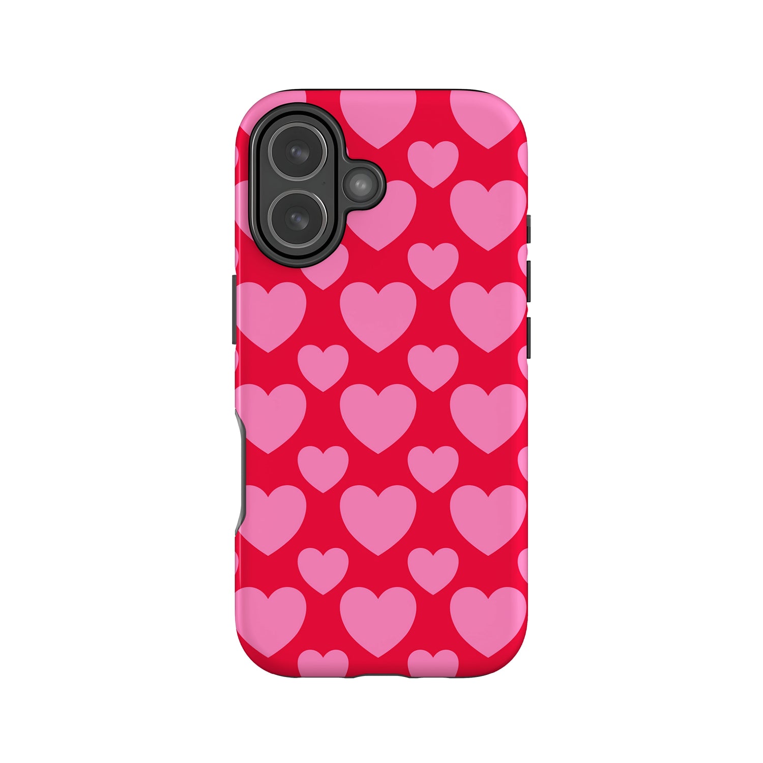 Pink and Red Love Heart Pattern Case iPhone 17 Phone Case