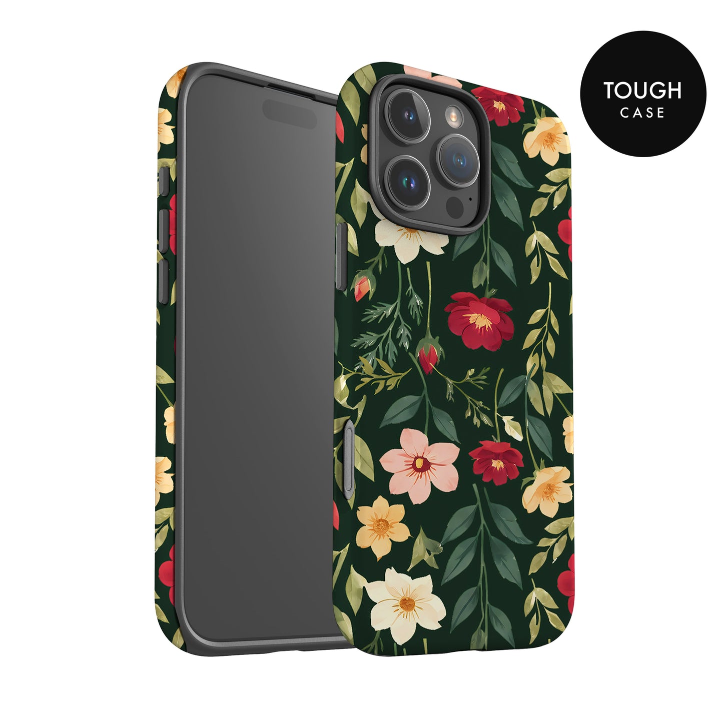 Dark Green Multicolour Floral Print Case Phone Case