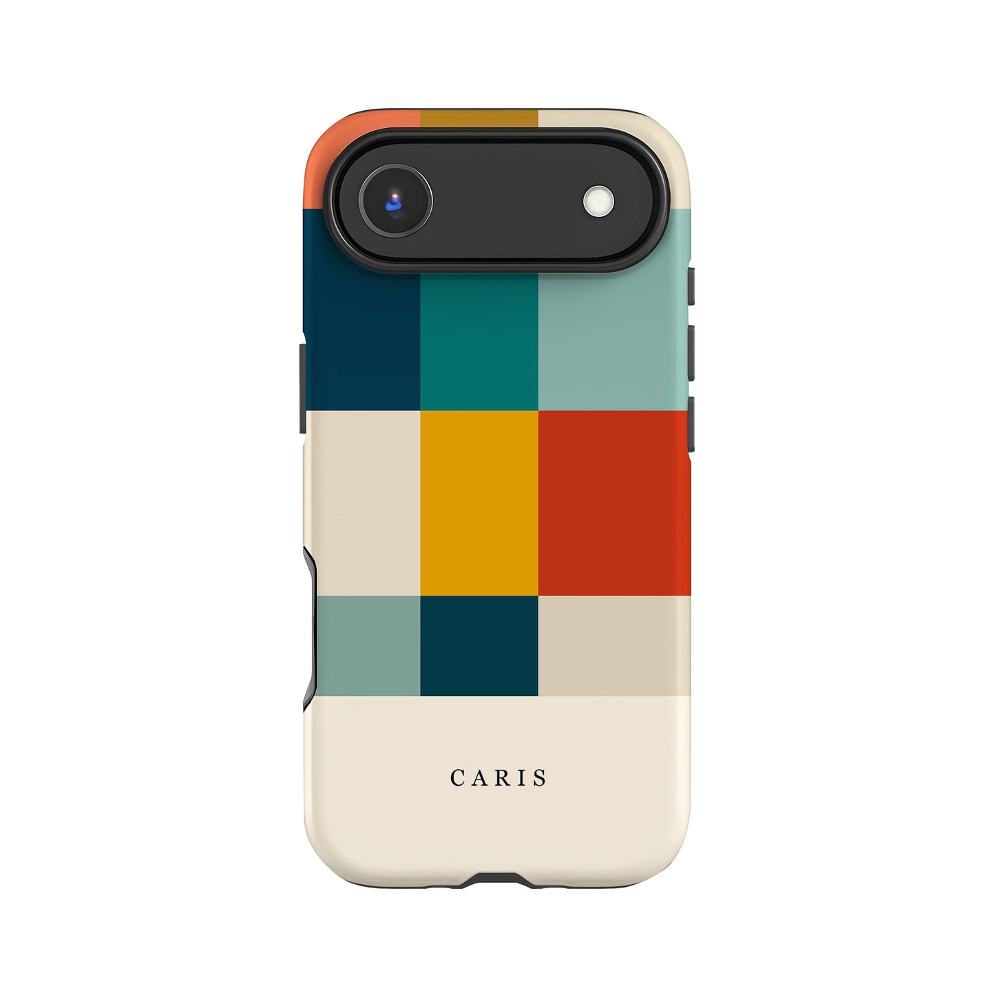 Retro Colour Blocks Custom Initials Phone Case Phone Case