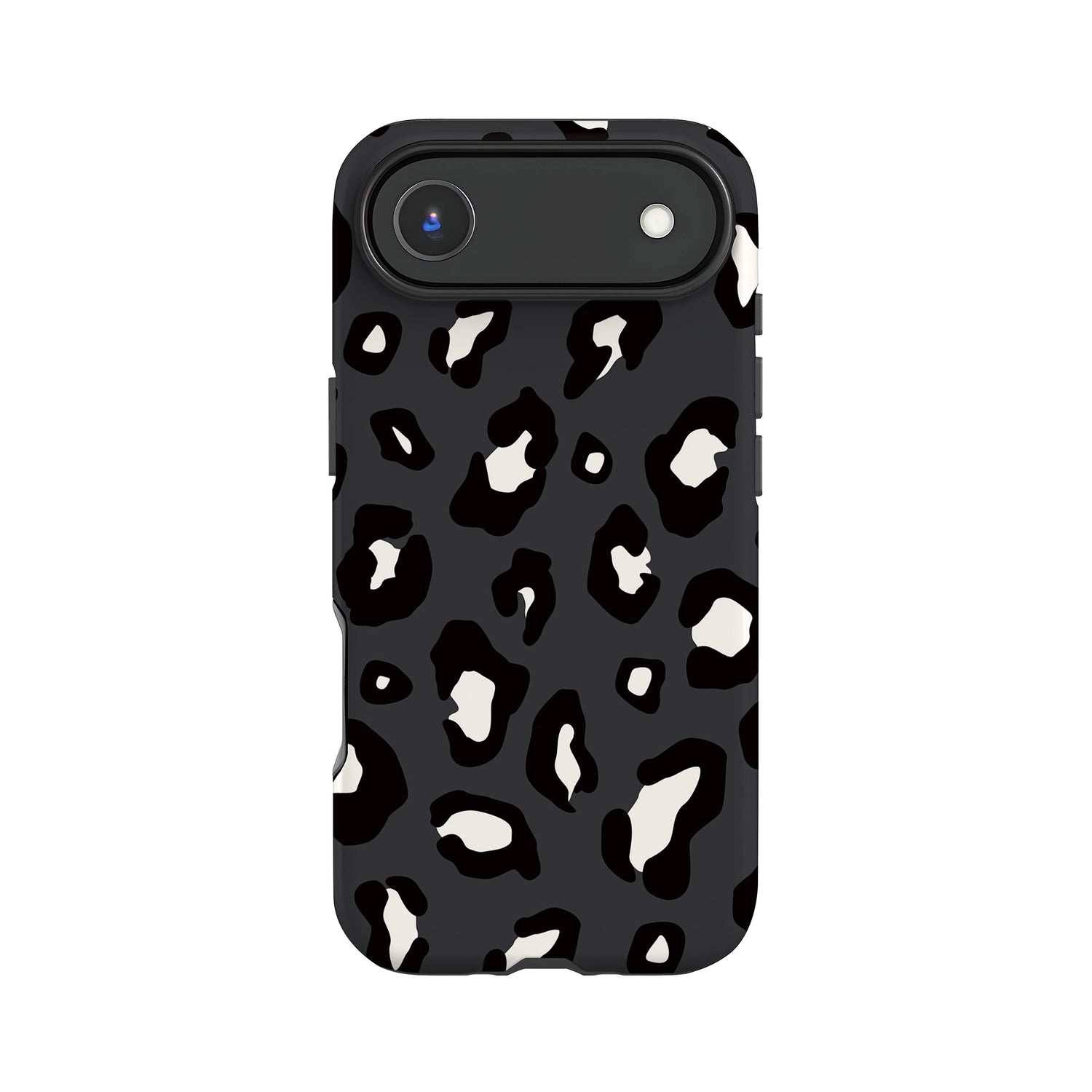 Dark Grey Leopard Print Animal Spots Pattern Phone Case iPhone 17 Air Phone Case