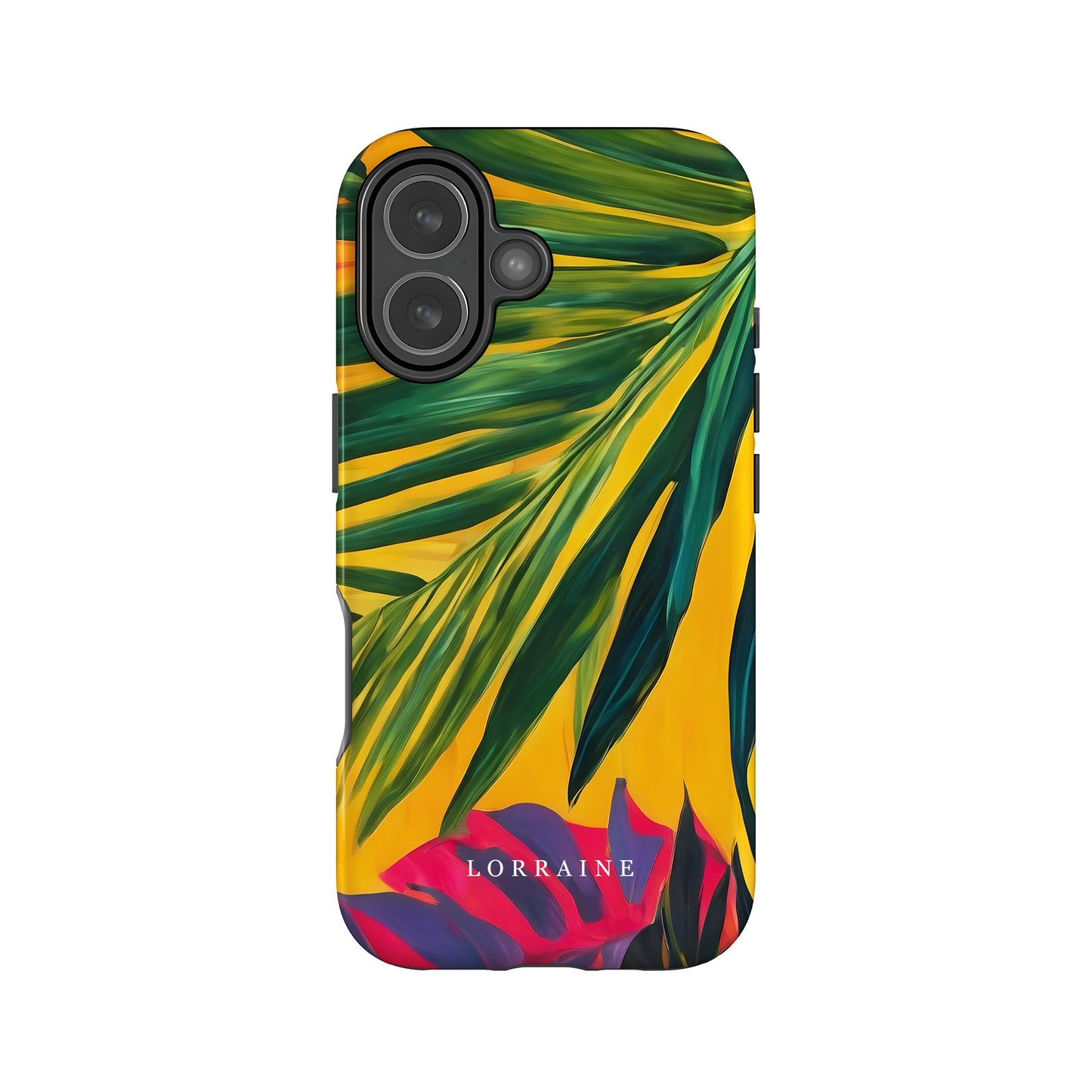 Tropical Leaf Print Custom Name Case Phone Case