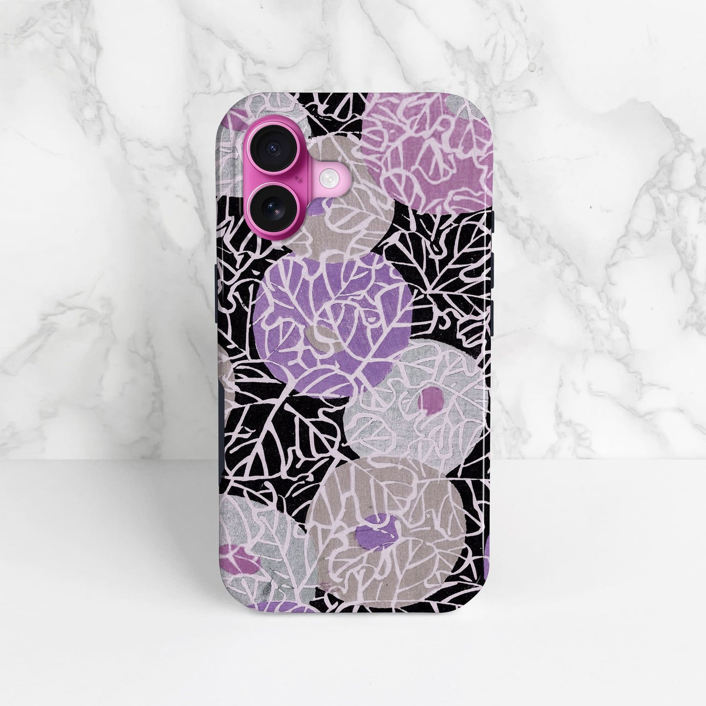 Purple Japanese Floral Print Case Phone Case