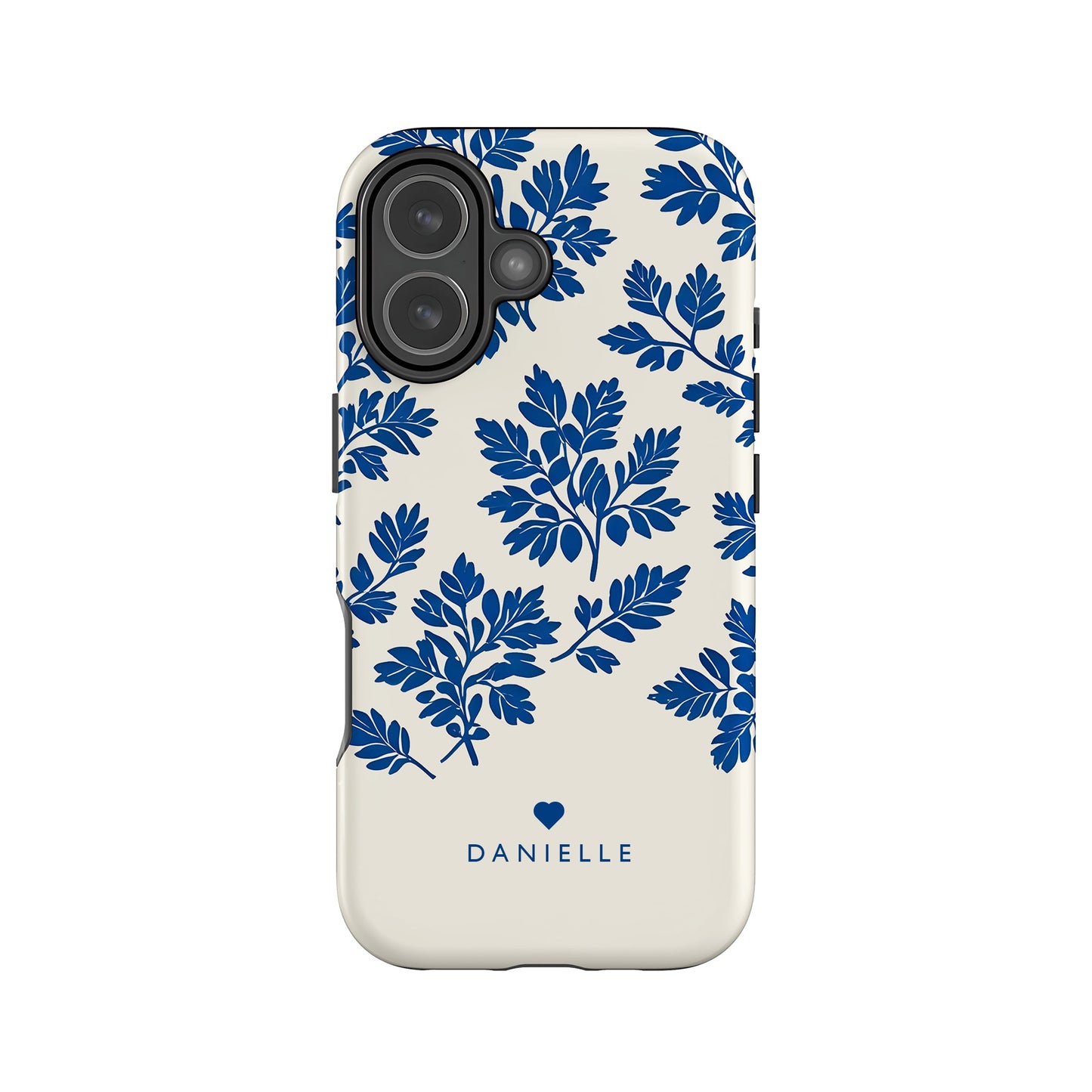 Personalised Royal Blue Abstract Floral Print Case Phone Case