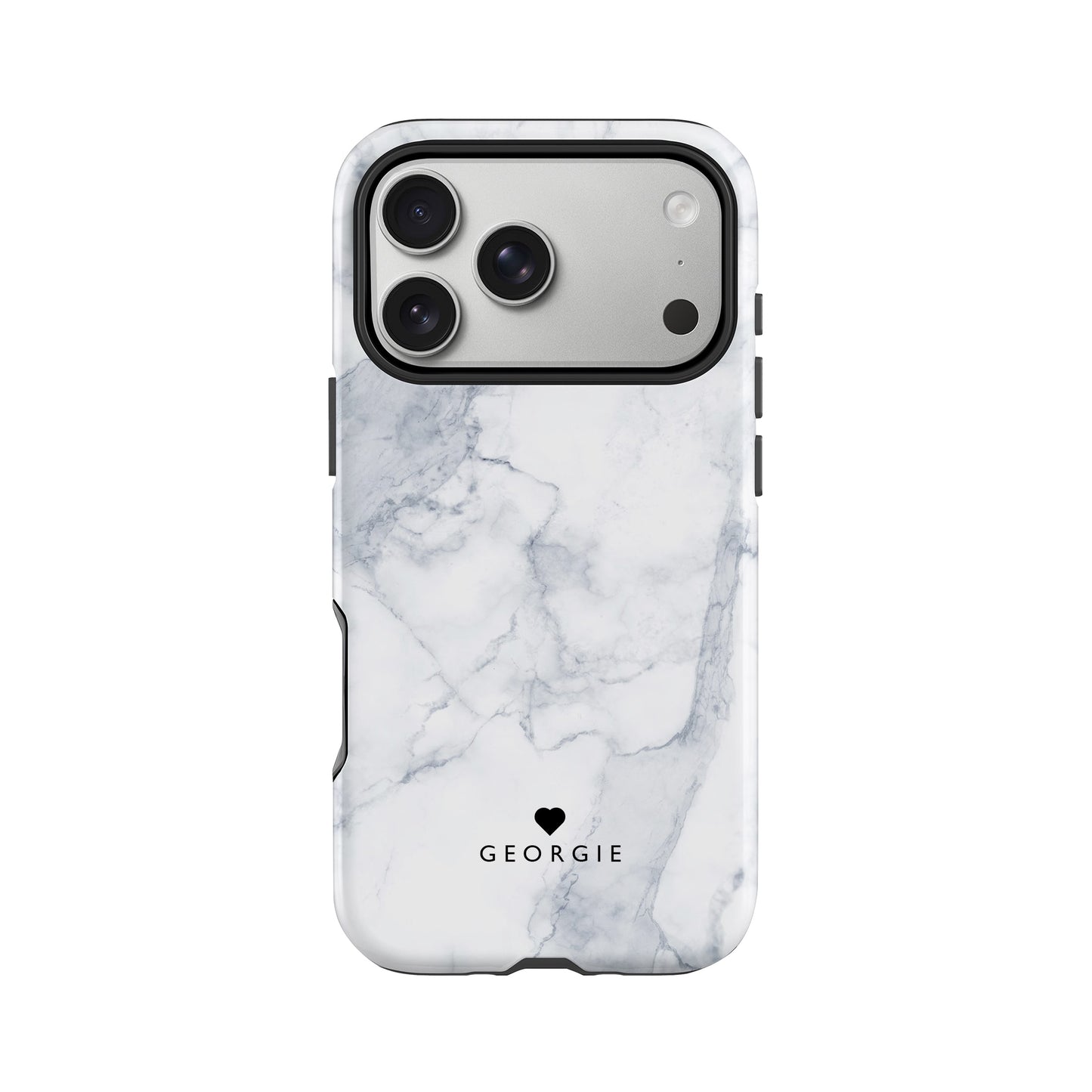 Personalised Text White Marble Phone Case Phone Case
