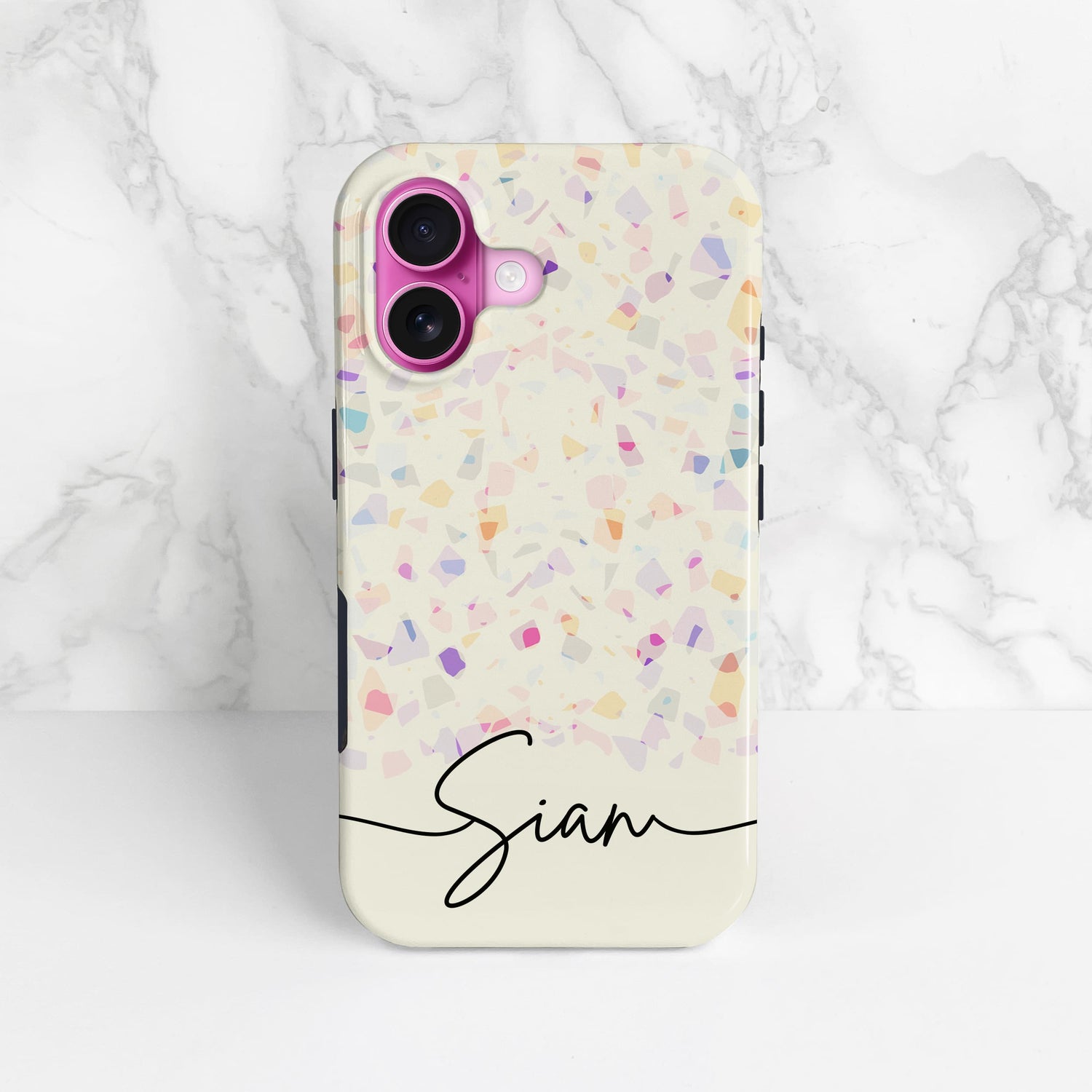 Custom Rainbow Terrazzo Phone Case iPhone 17 Phone Case
