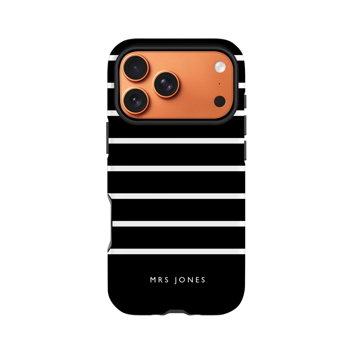 Contemporary Black Stripe Personalised Case Phone Case