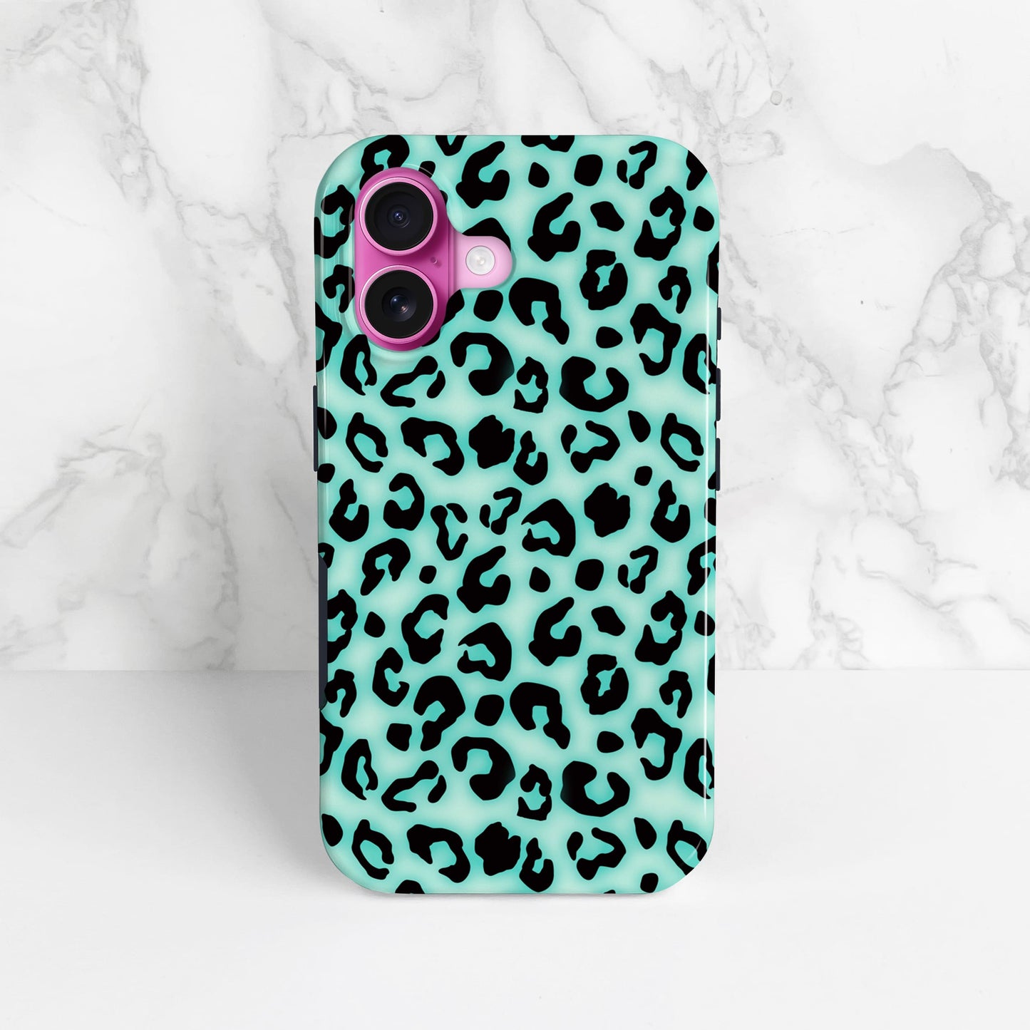Blue Blush Leopard Print Magsafe Case Phone Case