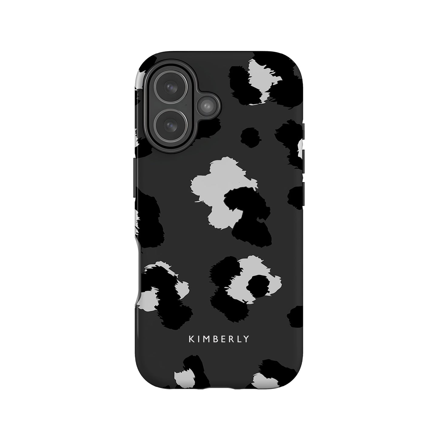Black and Grey Leopard Print Phone Case iPhone 17 Phone Case