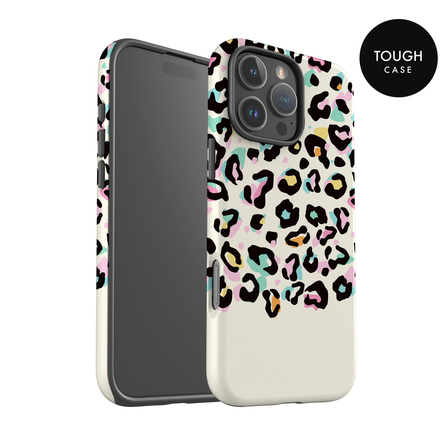 a phone case with a leopard print design.