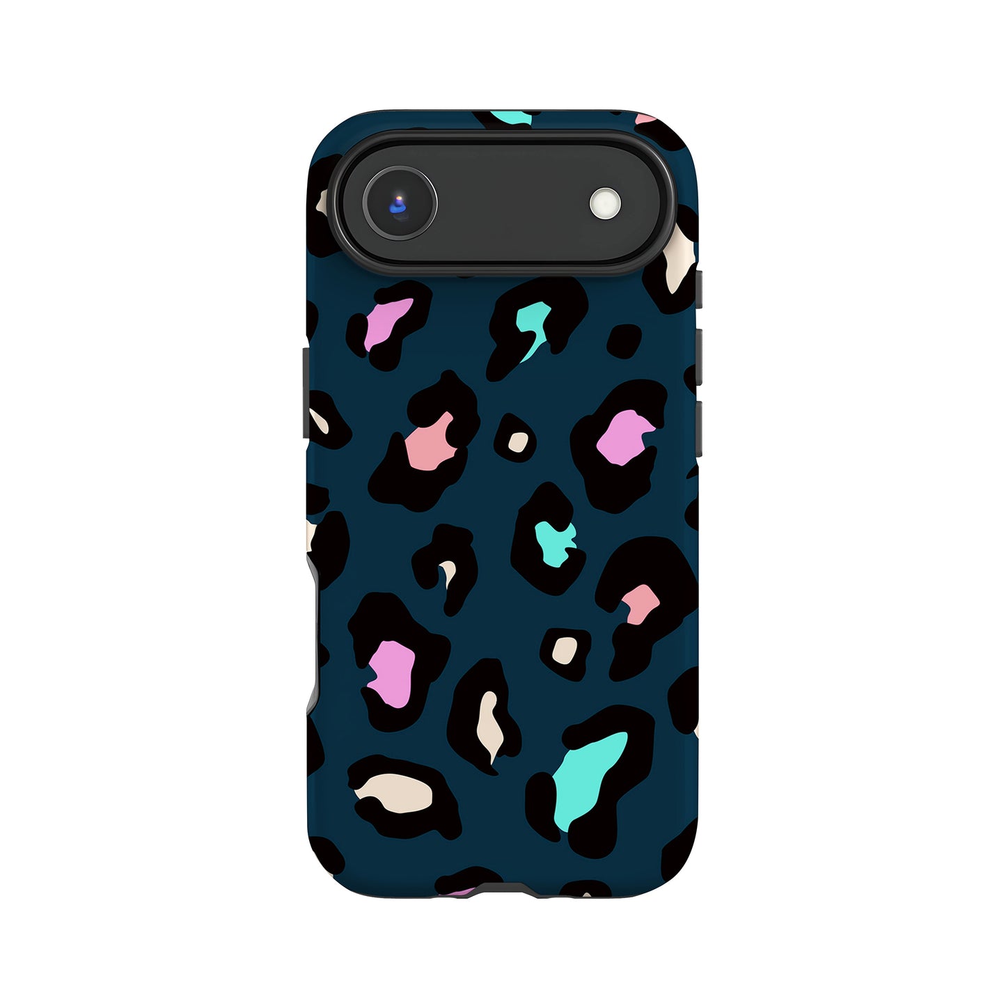 Navy Blue Multicolour Leopard Print Case iPhone 17 Air Phone Case