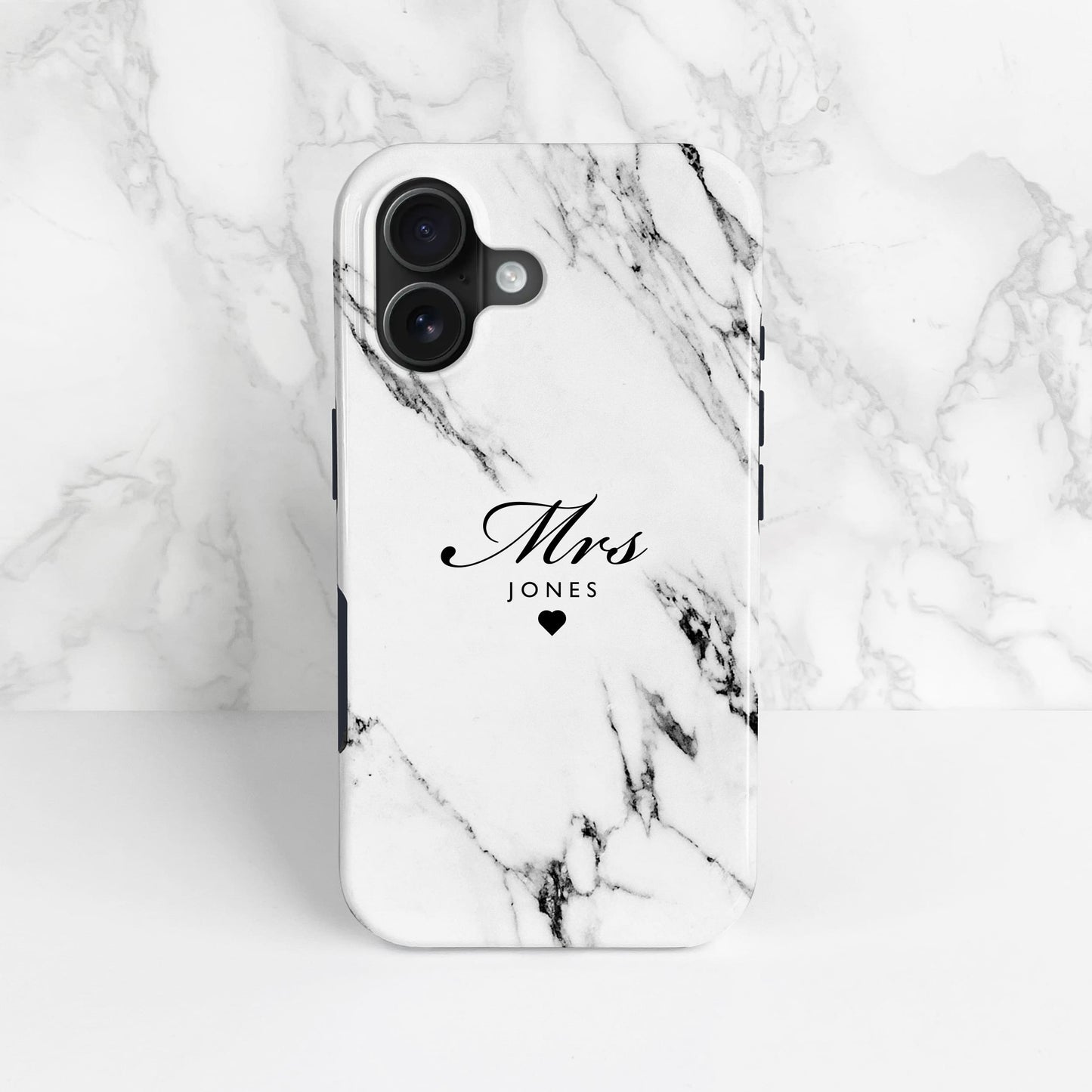 White Marble Custom Wife Name Phone Case Phone Case