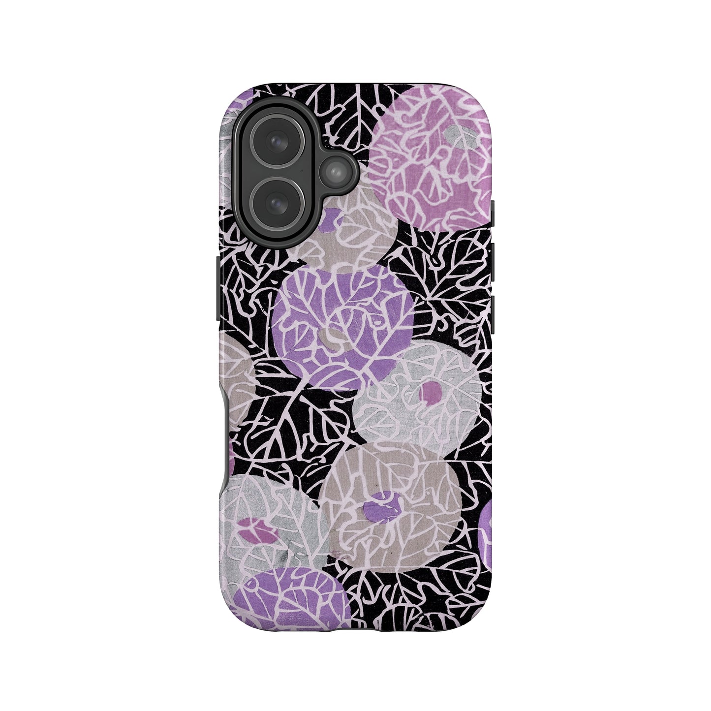 Purple Japanese Floral Print Case iPhone 17 Phone Case