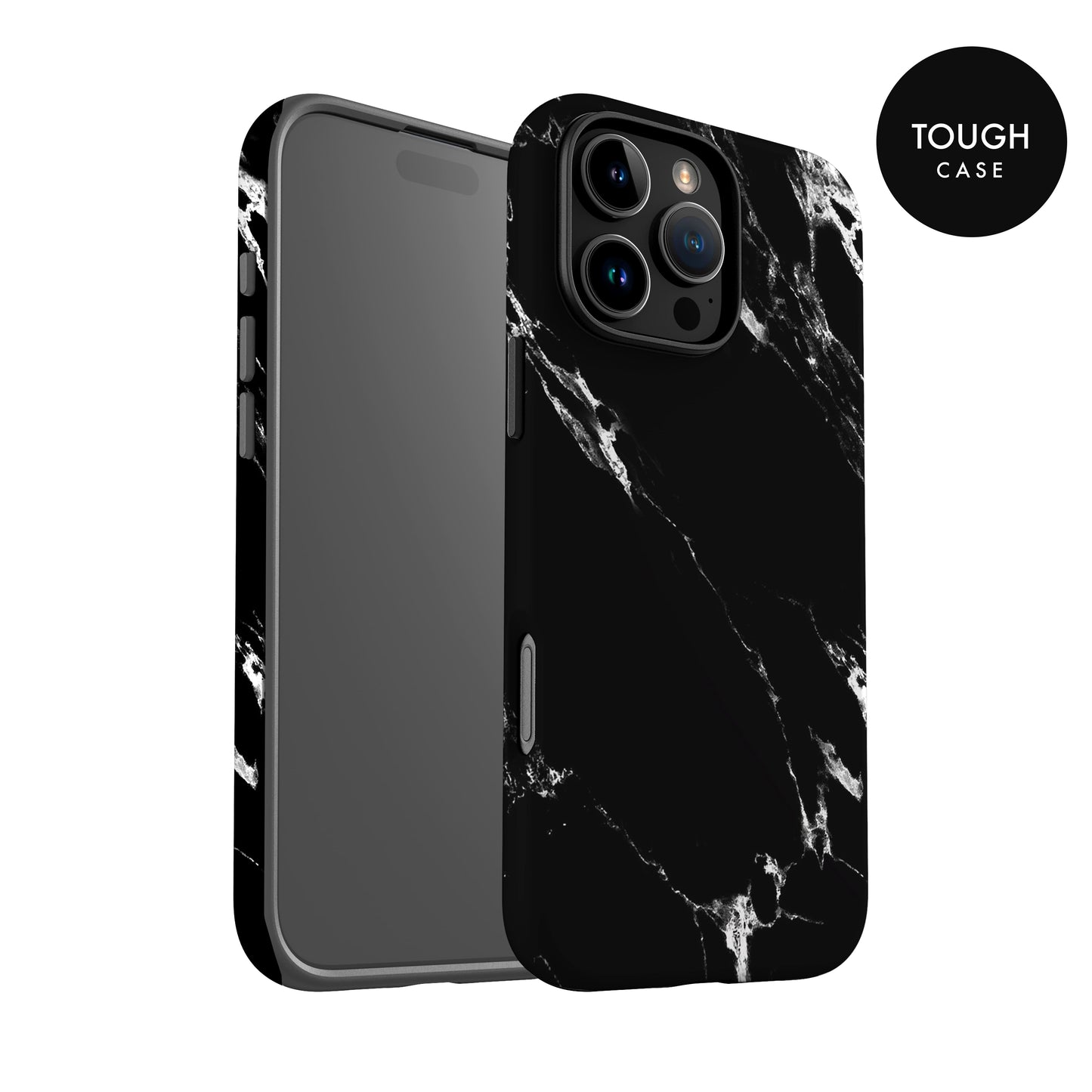 Black Marble Initials Phone Case Phone Case