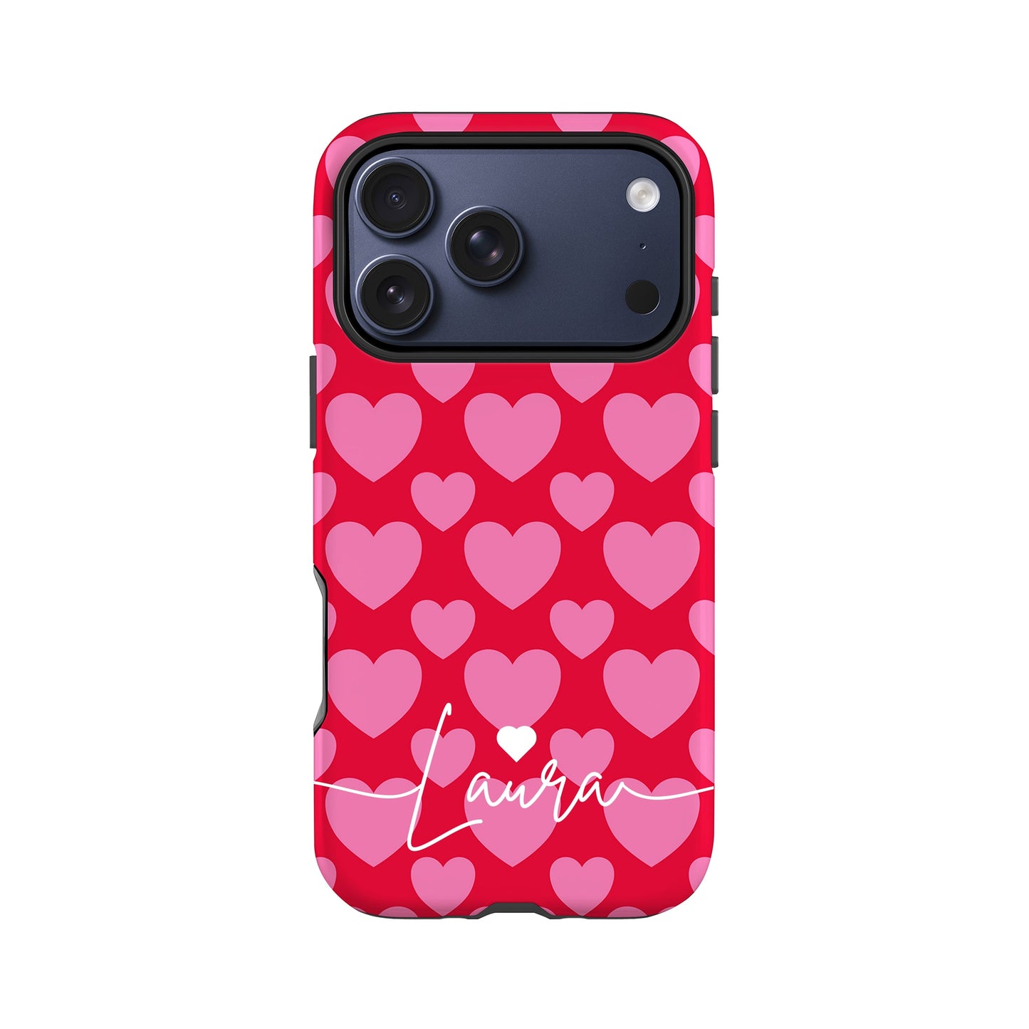 Personalised Red Pink Heart Pattern Case Phone Case