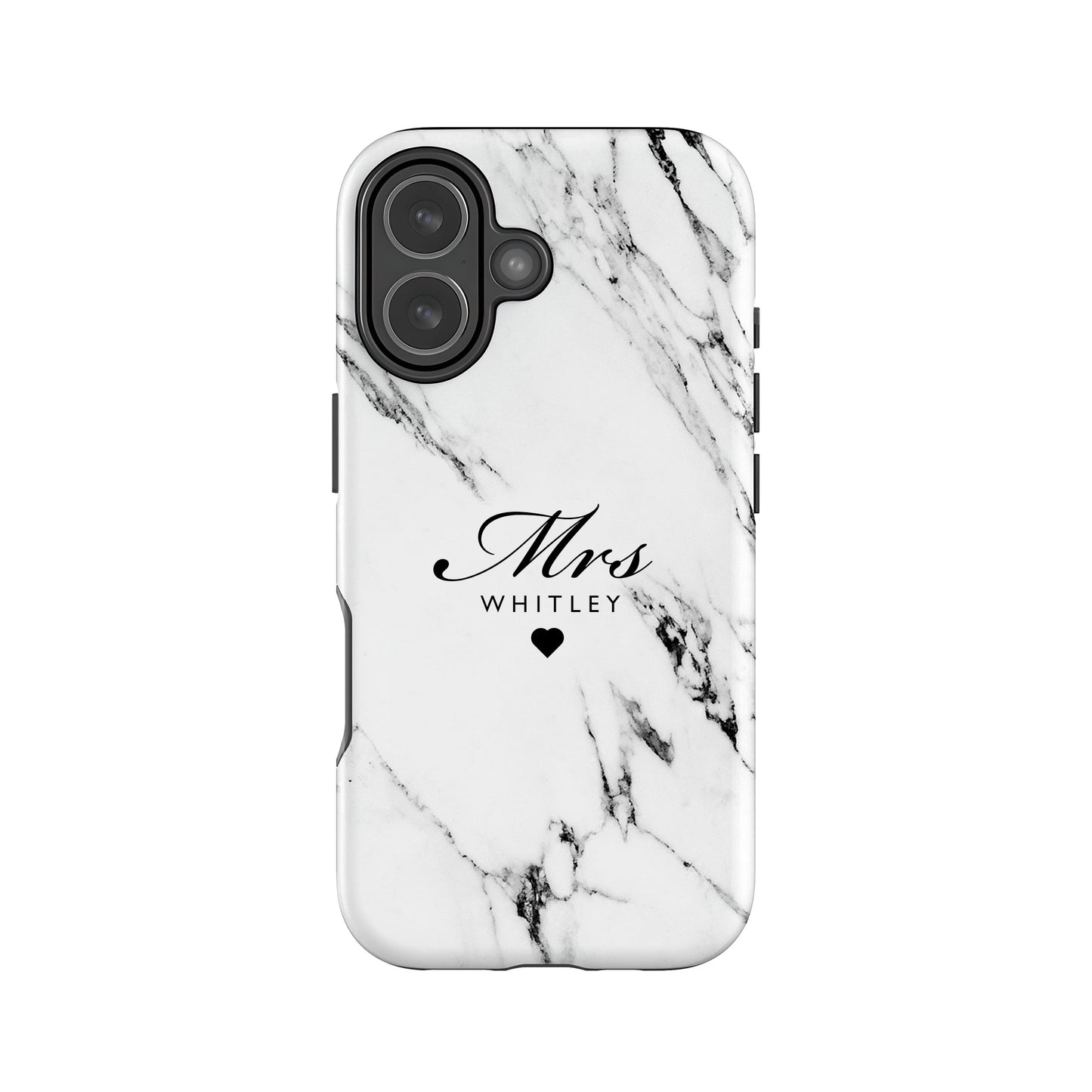 White Marble Custom Wife Name Phone Case iPhone 17 Phone Case