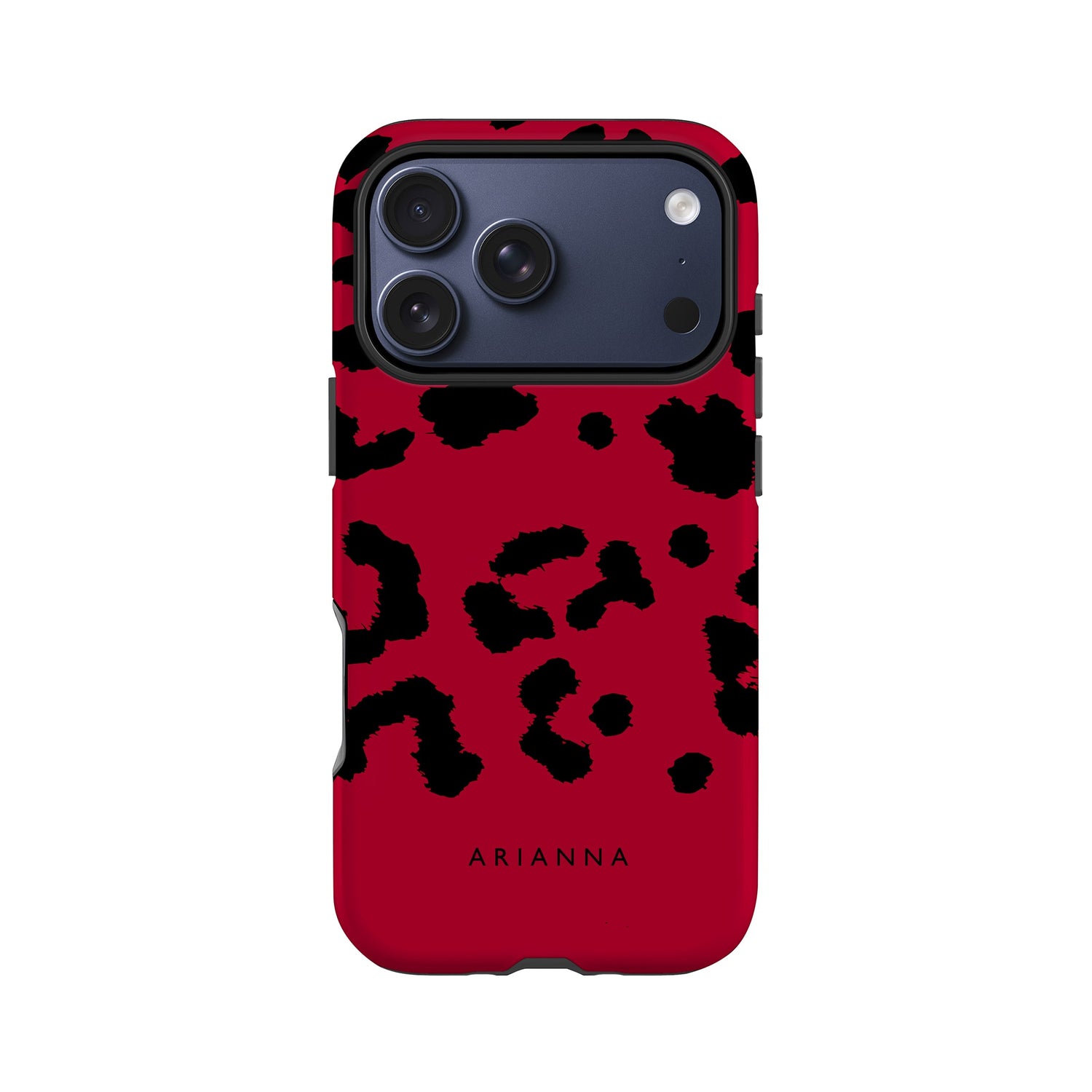 Custom Red Leopard Print Case iPhone 17 Pro Phone Case