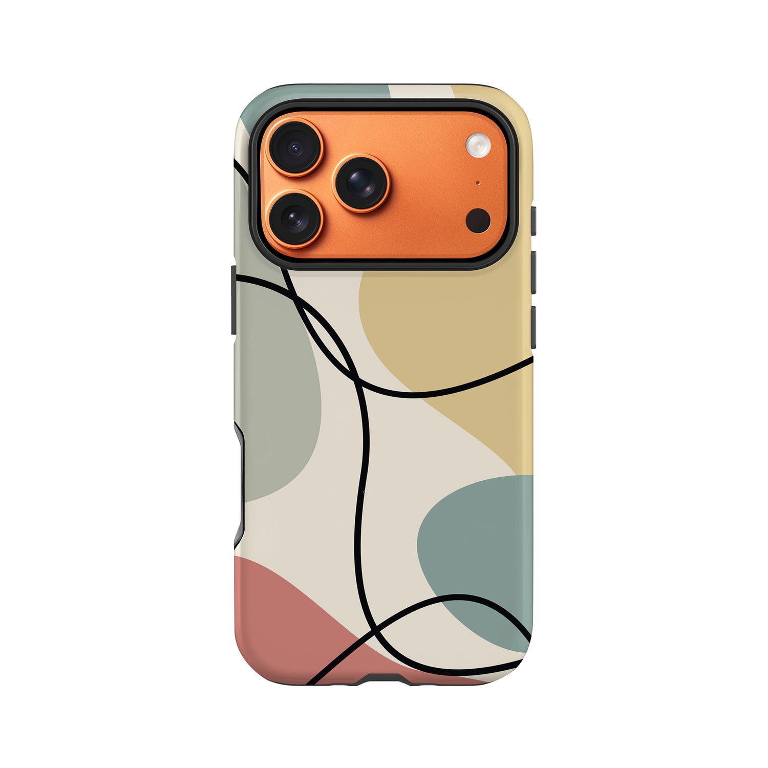 Abstract Muted Colour Block Case iPhone 17 Pro Phone Case