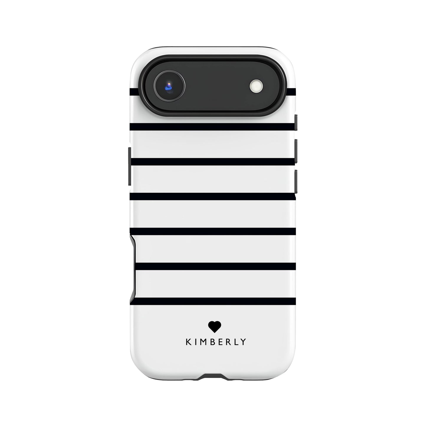 Personalised Black Stripe Phone Case iPhone 17 Air Phone Case