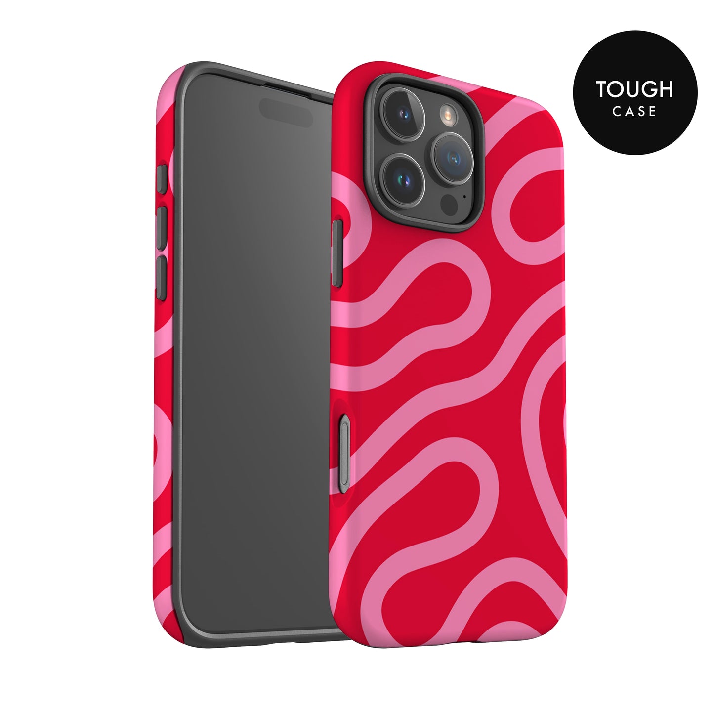 Red and Pink Wavy Lines Case Phone Case