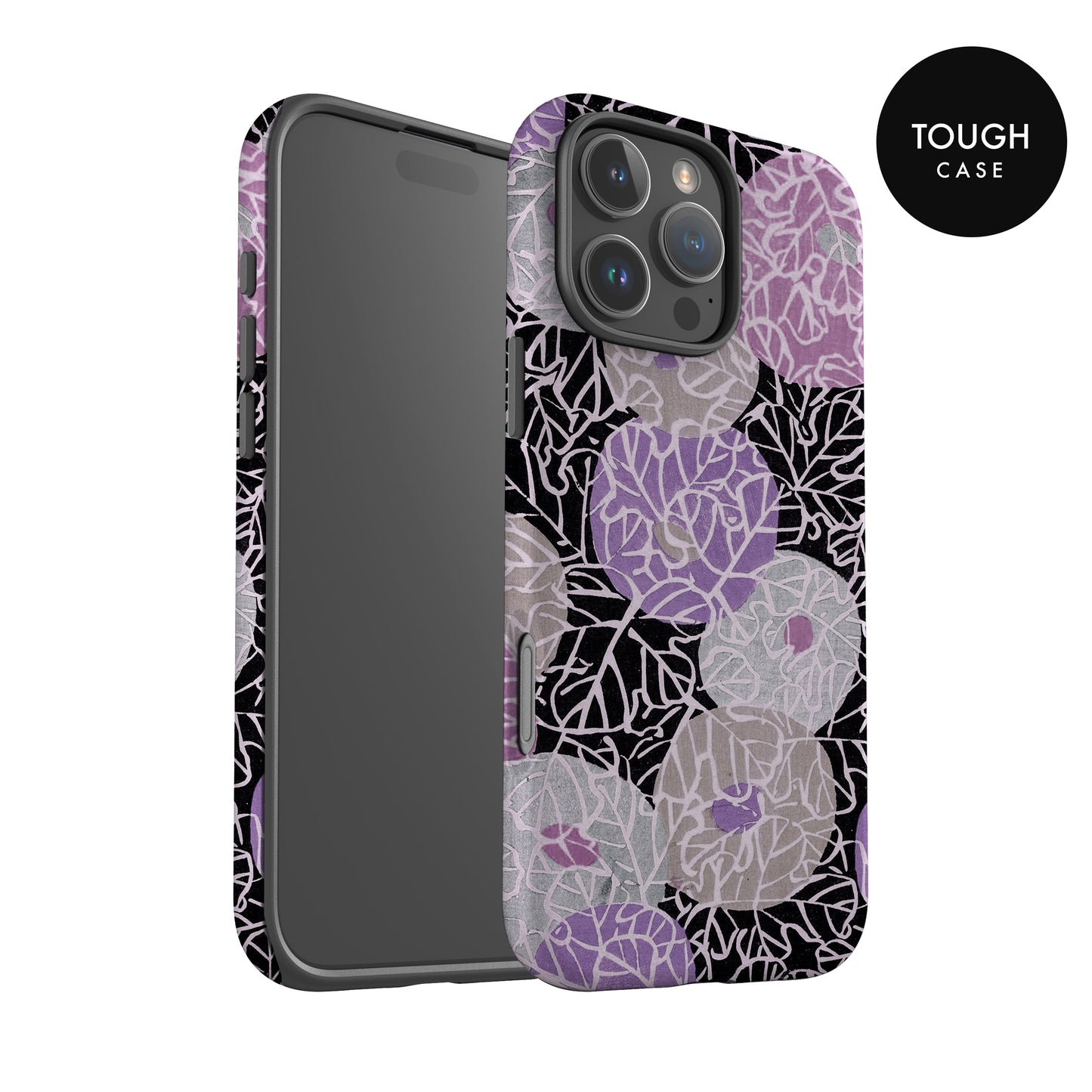 Purple Japanese Floral Print Case Phone Case