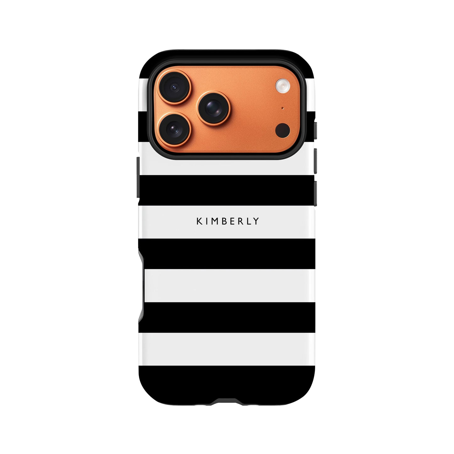 Black Stripes Custom Name Case iPhone 17 Pro Phone Case