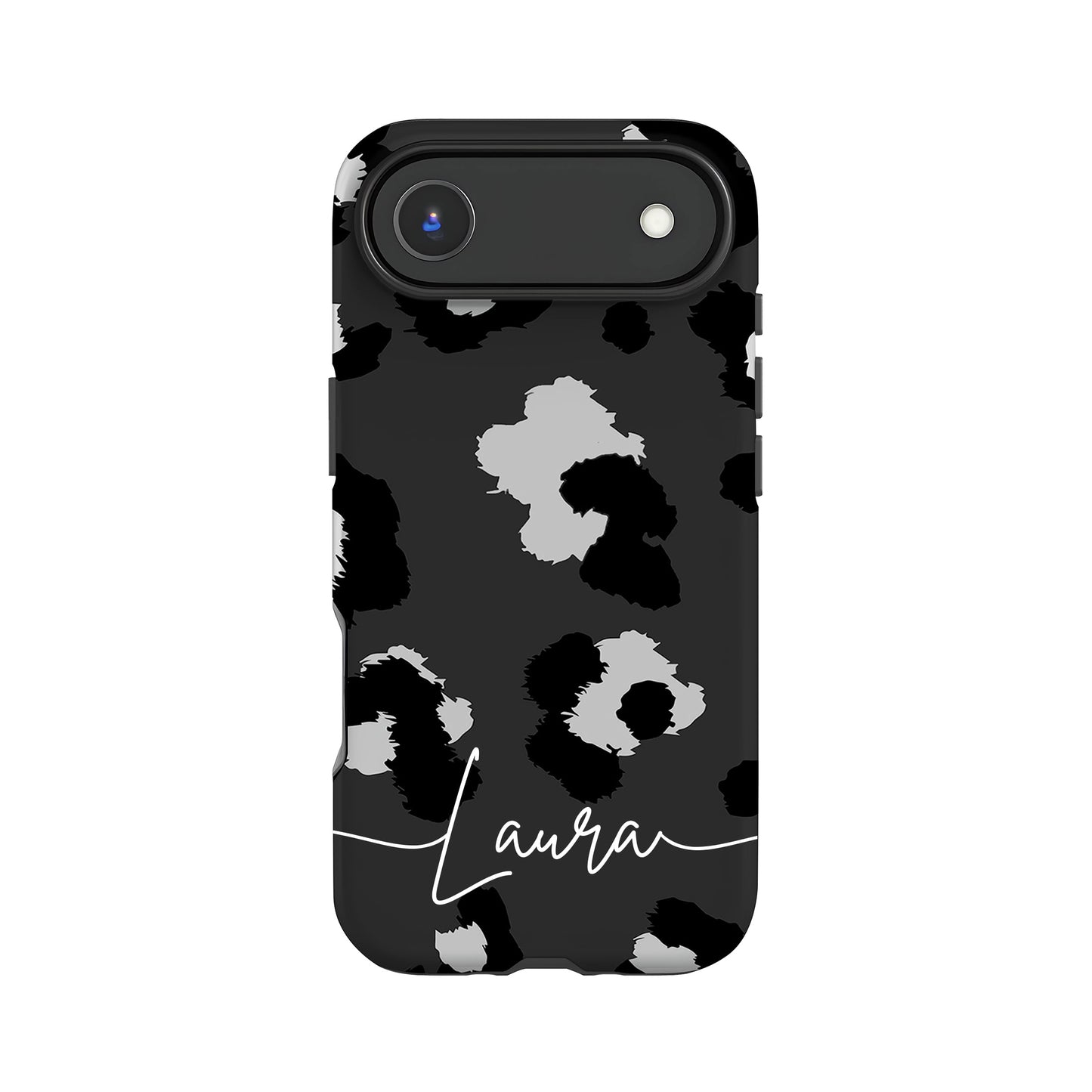 Grey Leopard Print Custom Case iPhone 17 Air Phone Case