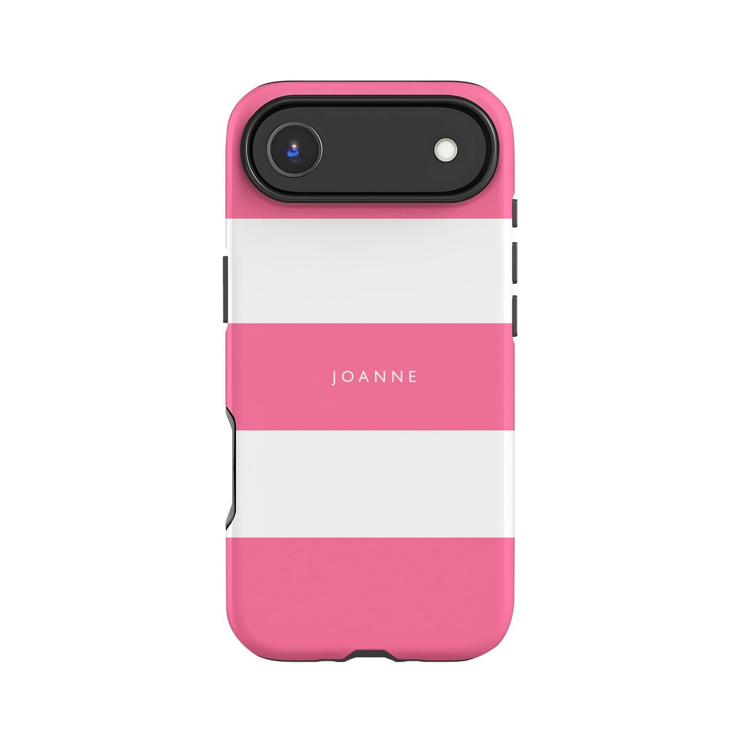 Pink Stripes Personalised Name Phone Case iPhone 17 Air Phone Case