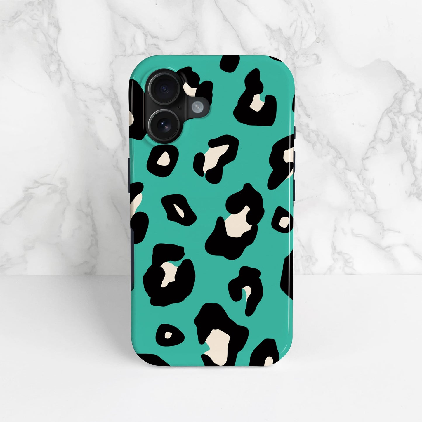 Aqua Leopard Print Spot Case Phone Case