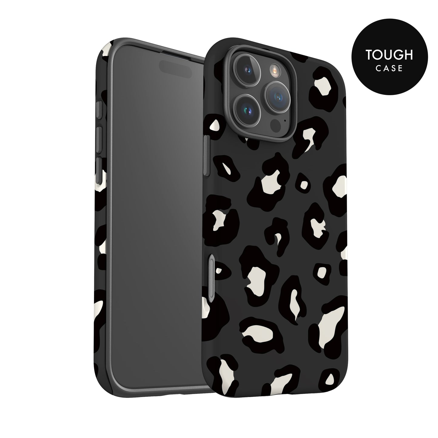 Dark Grey Leopard Print Animal Spots Pattern Phone Case Phone Case