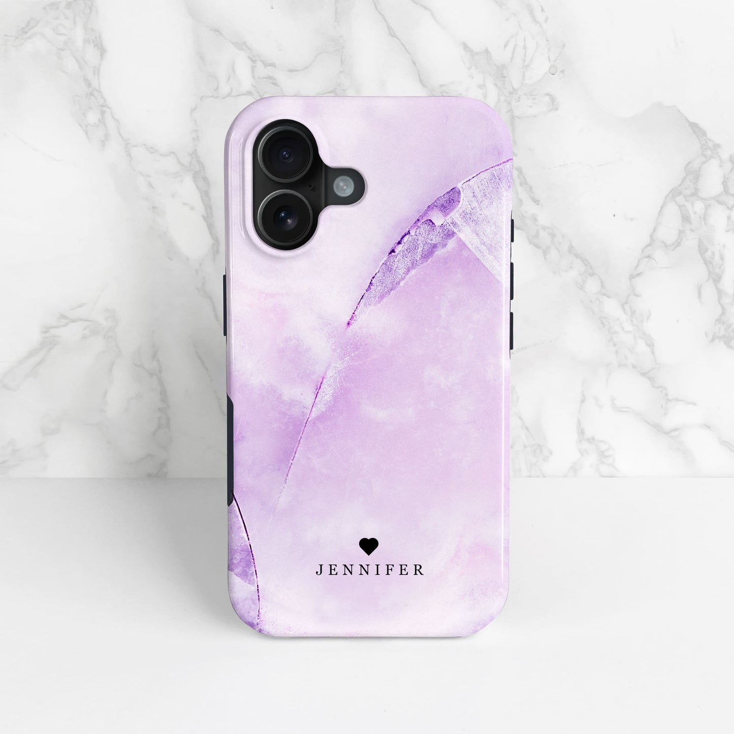 Personalised Lilac Stone Marble iPhone Case Phone Case