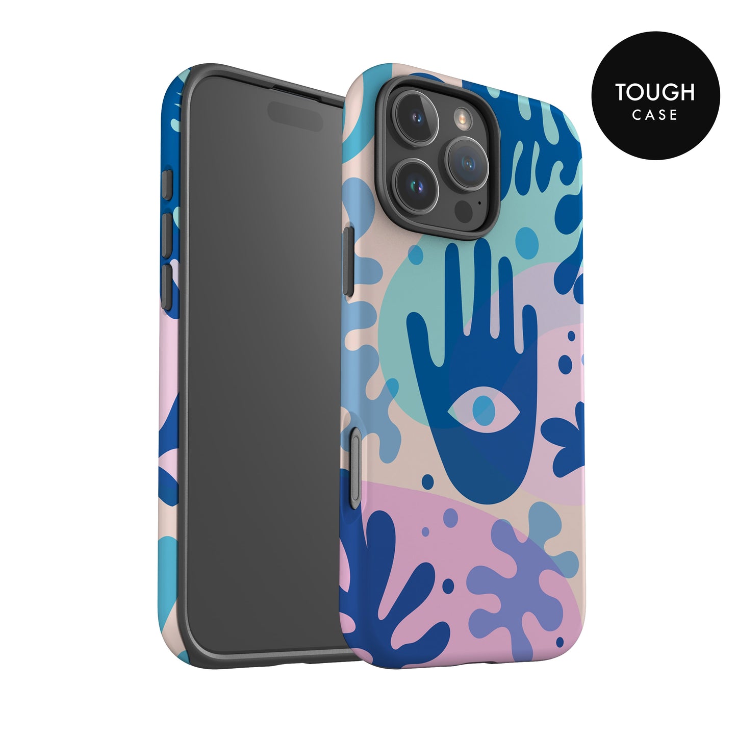 Personalised Royal Blue Abstract Floral Print Case Phone Case